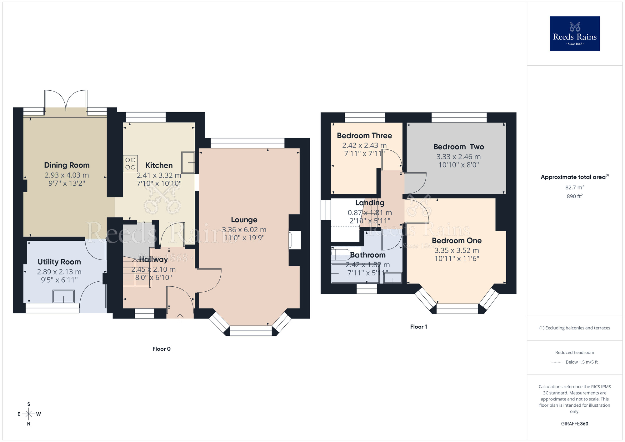 Floorplan of 3 bedroom Semi Detached House for sale, Yarrow Gate, Chorley, Lancashire, PR7