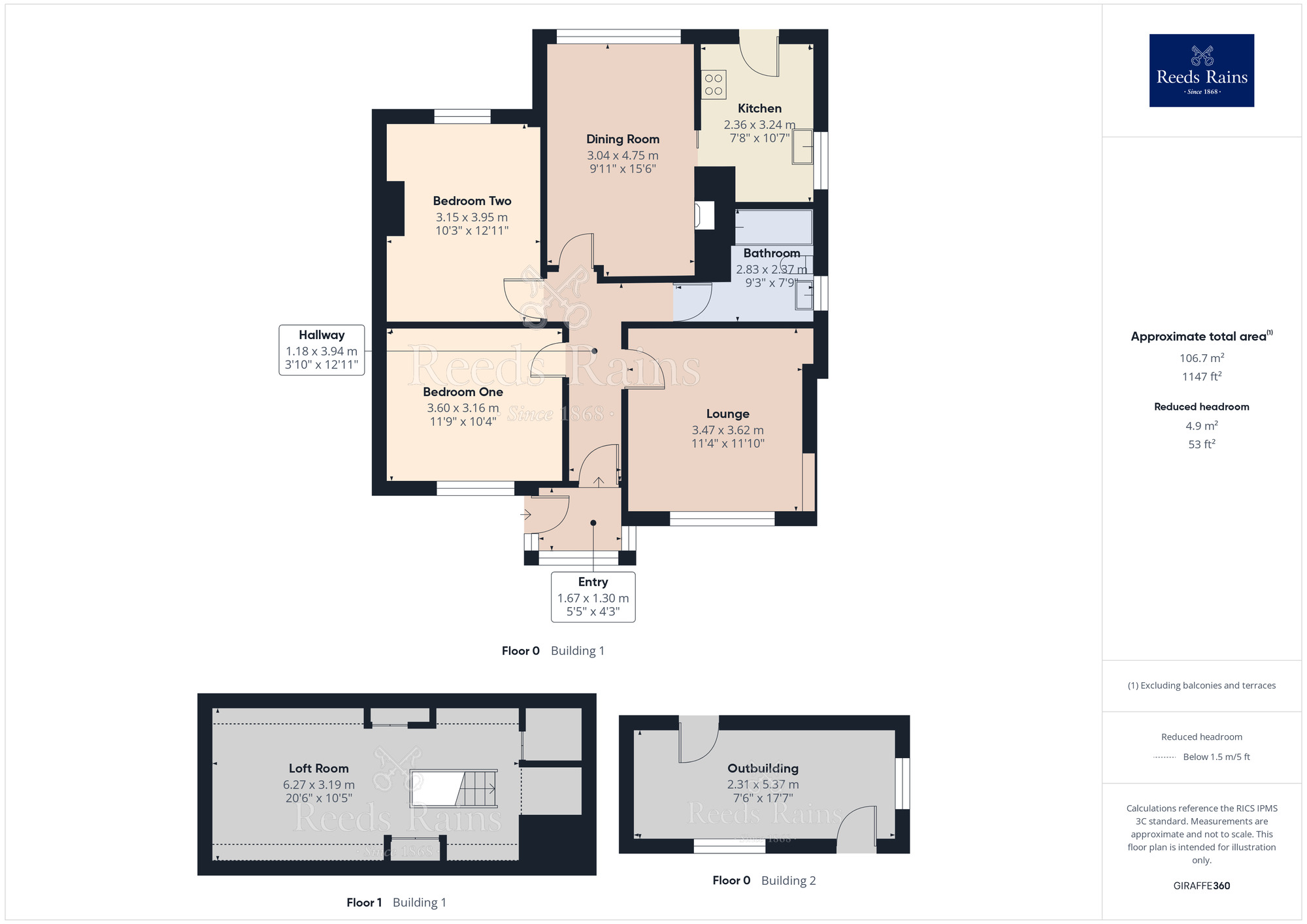 Floorplan of 2 bedroom Semi Detached Bungalow for sale, Chorley Old Road, Whittle-le-Woods, Lancashire, PR6