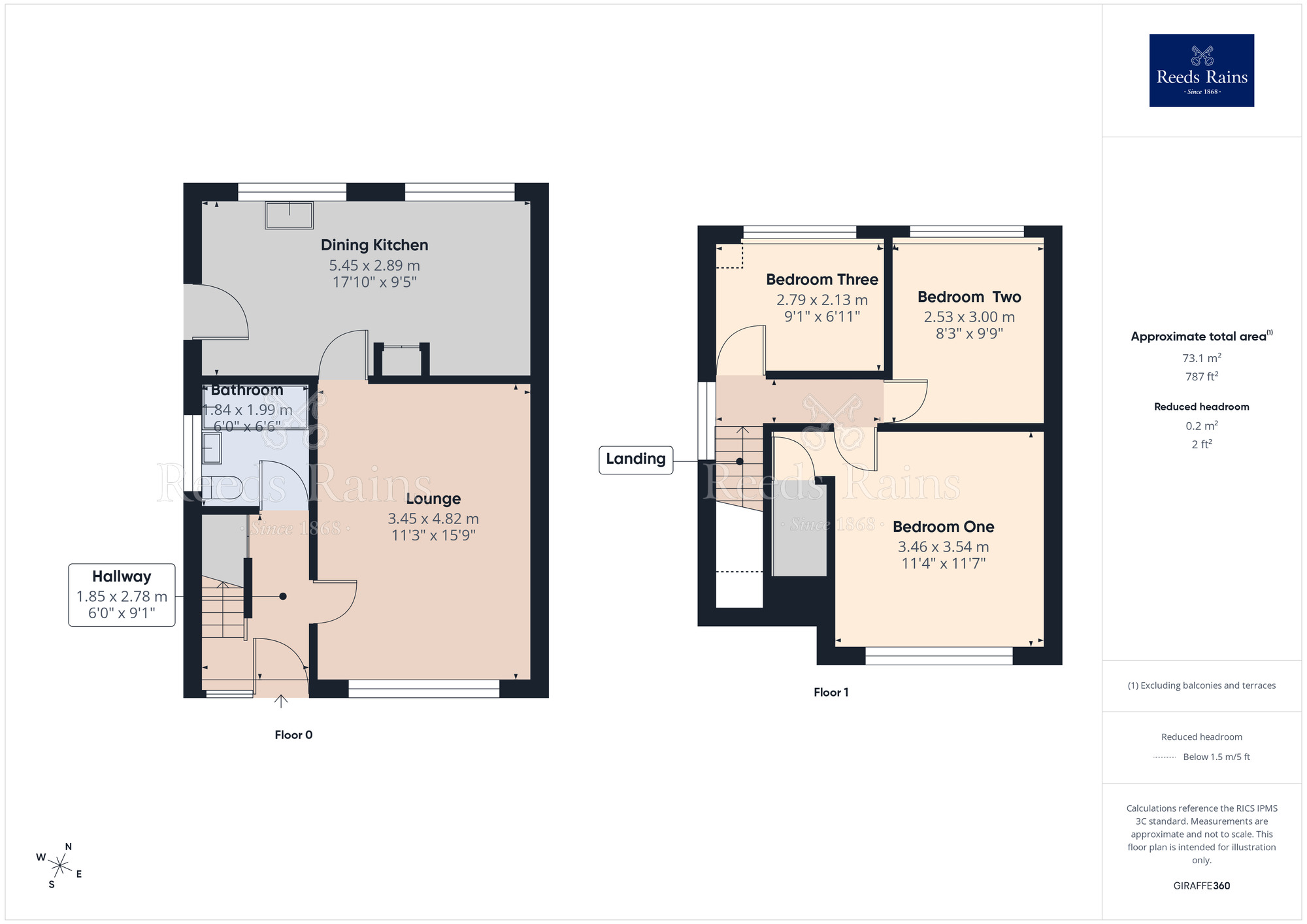 Floorplan of 3 bedroom Semi Detached House for sale, Hewlett Avenue, Coppull, Lancashire, PR7