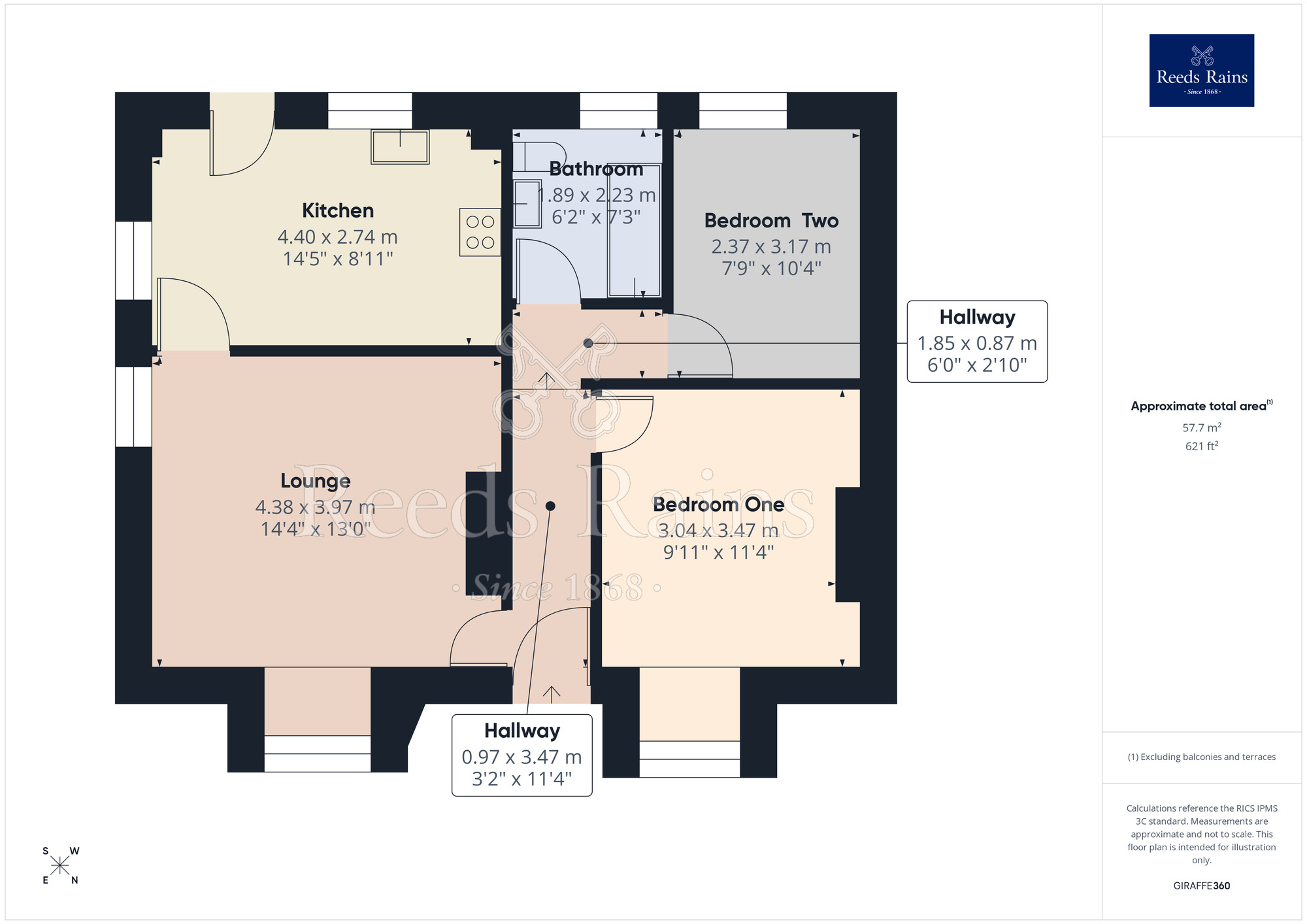 Floorplan of 2 bedroom Semi Detached Bungalow for sale, Bury Lane, Withnell, Lancashire, PR6