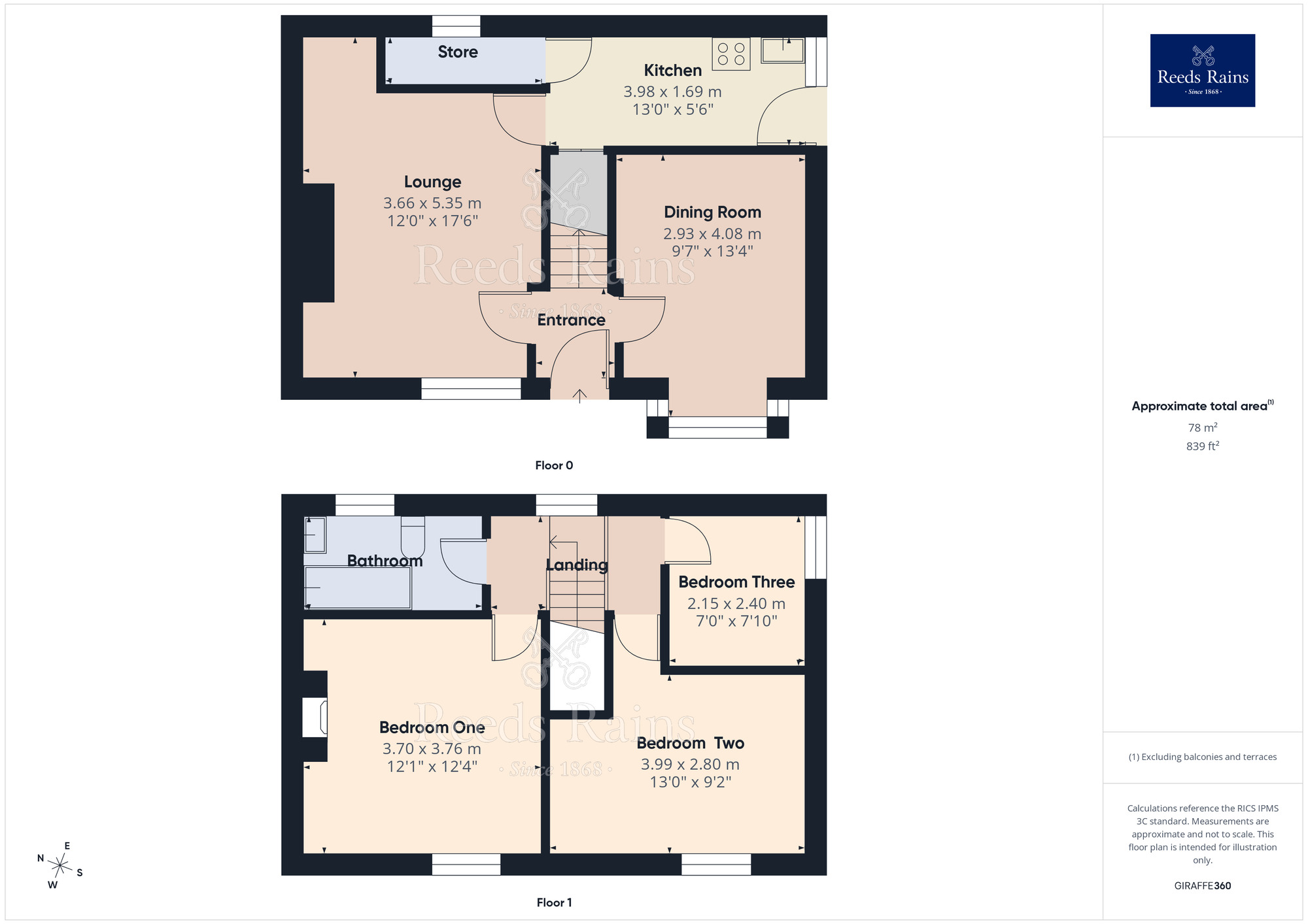 Floorplan of 3 bedroom Semi Detached House for sale, Worthy Street, Chorley, Lancashire, PR6