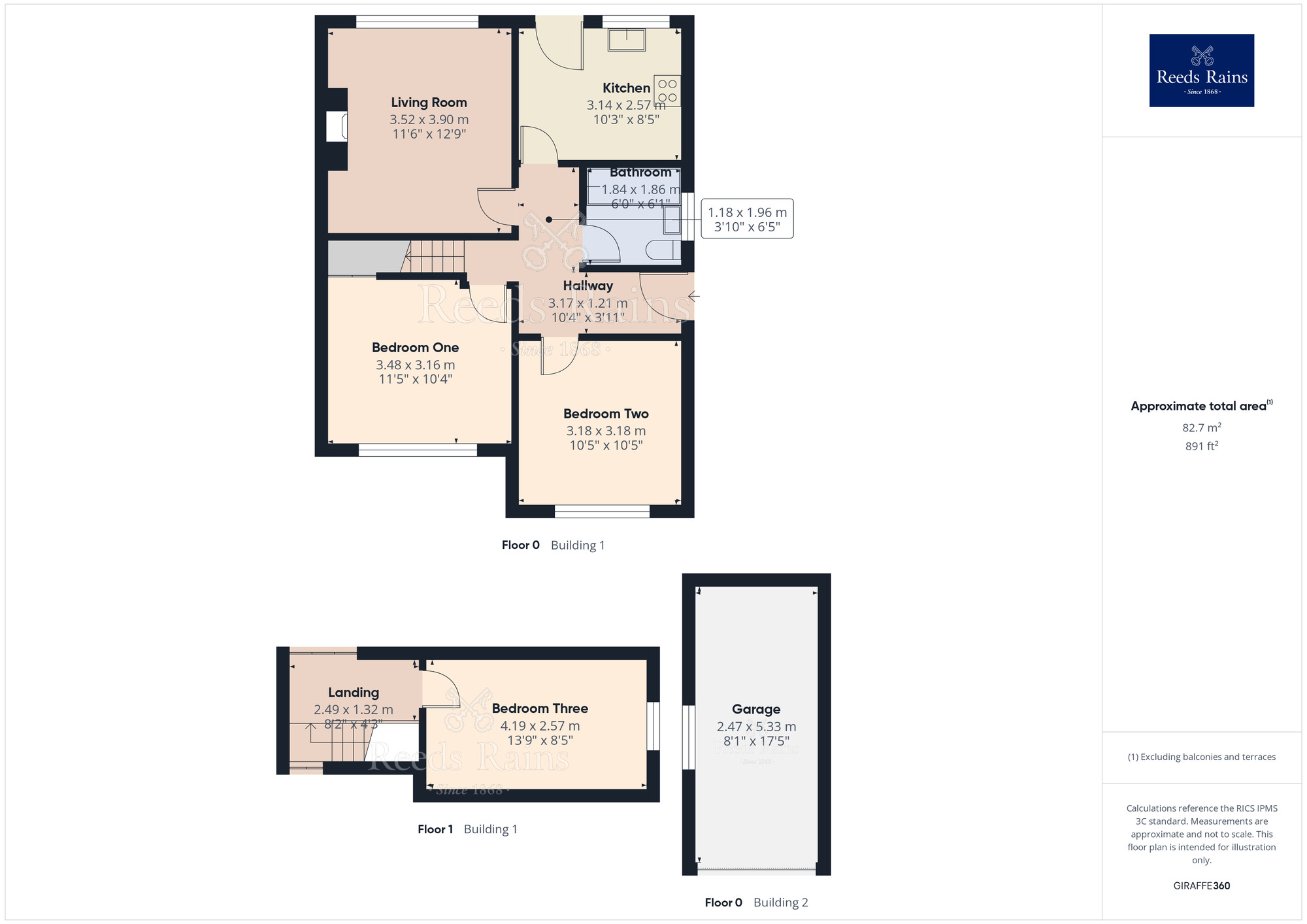 Floorplan of 3 bedroom Semi Detached Bungalow for sale, Cranbourne Drive, Chorley, Lancashire, PR6