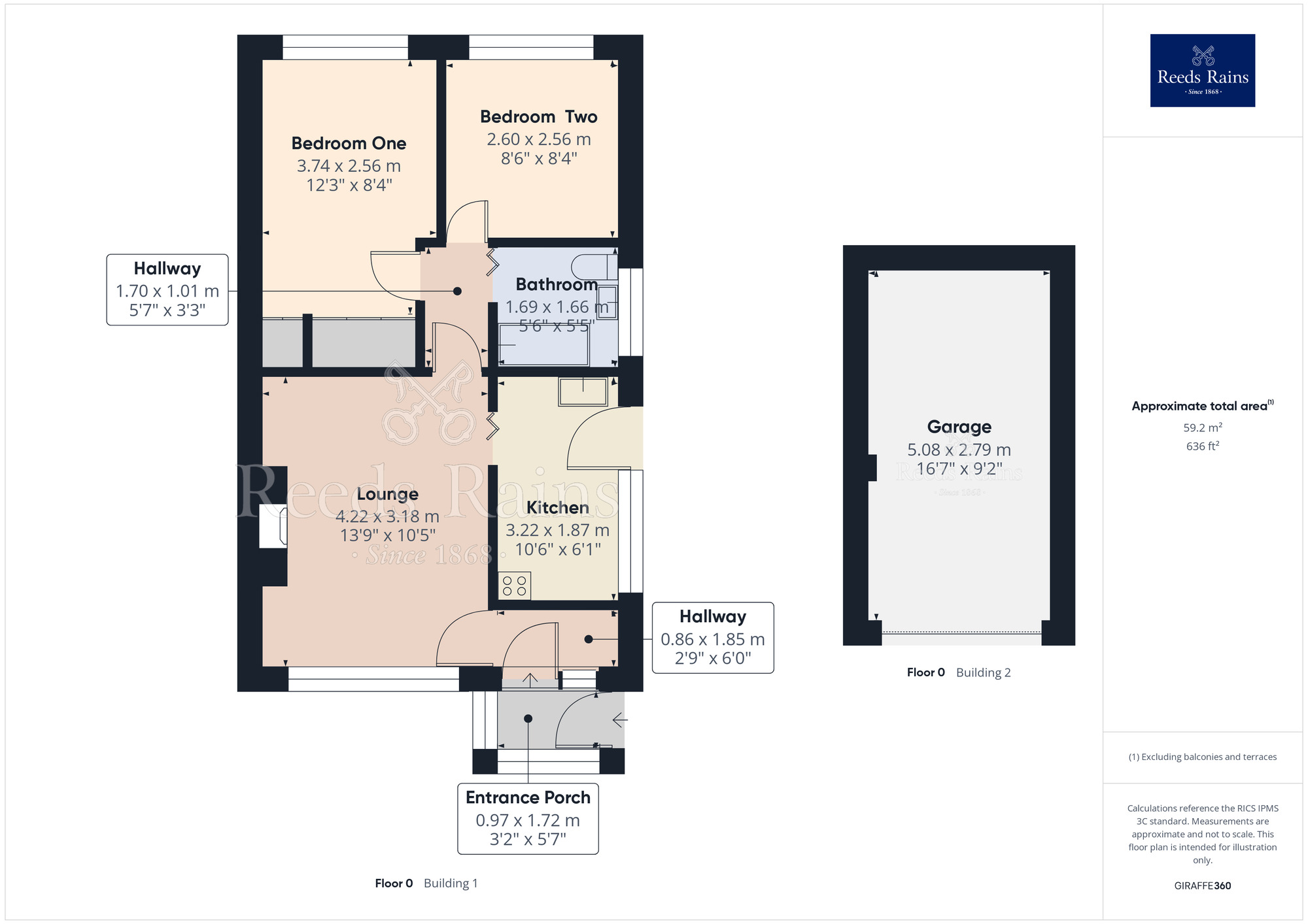Floorplan of 2 bedroom Semi Detached Bungalow for sale, Holcombe Grove, Chorley, Lancashire, PR6