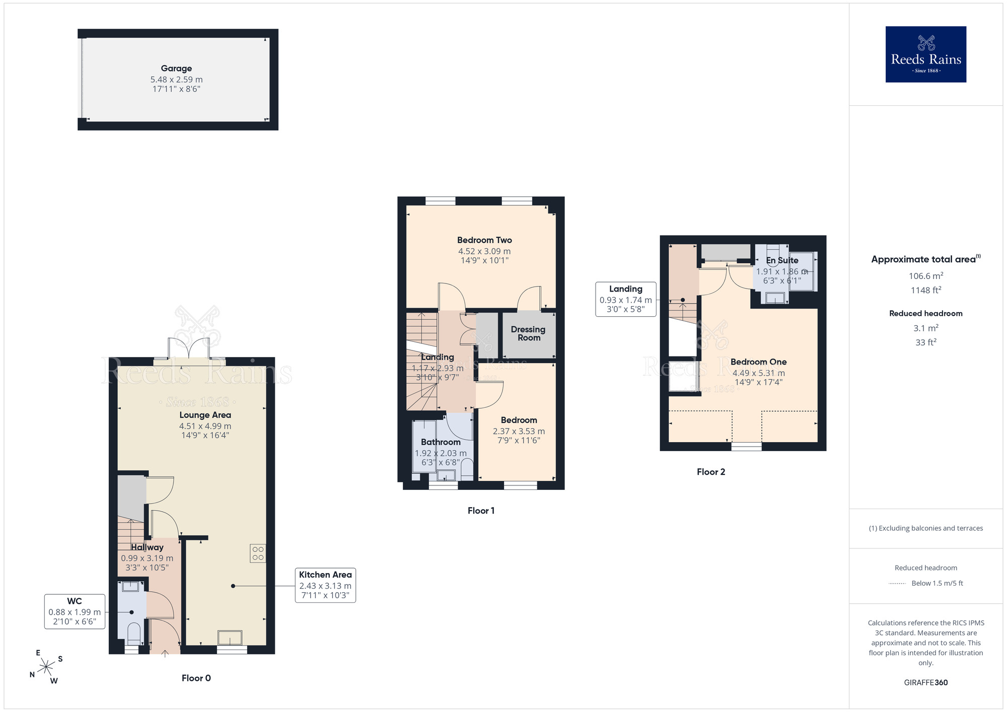 Floorplan of 3 bedroom Semi Detached House for sale, Walletts Wood Court, Chorley, Lancashire, PR7