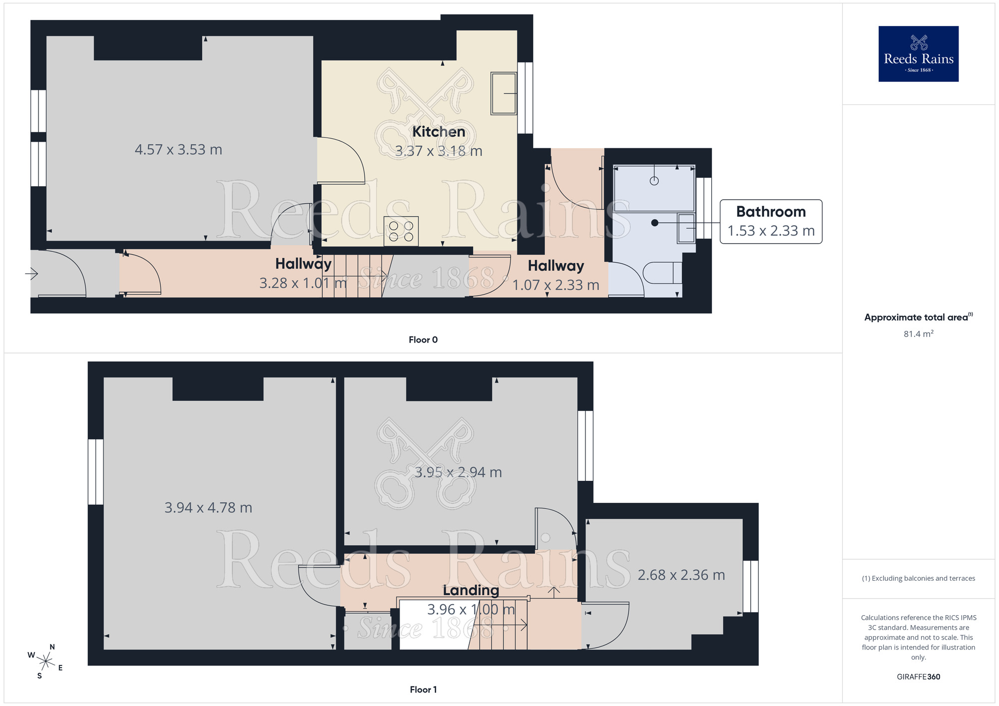 Floorplan of 3 bedroom Mid Terrace House to rent, Bolton Road, Abbey Village, Lancashire, PR6