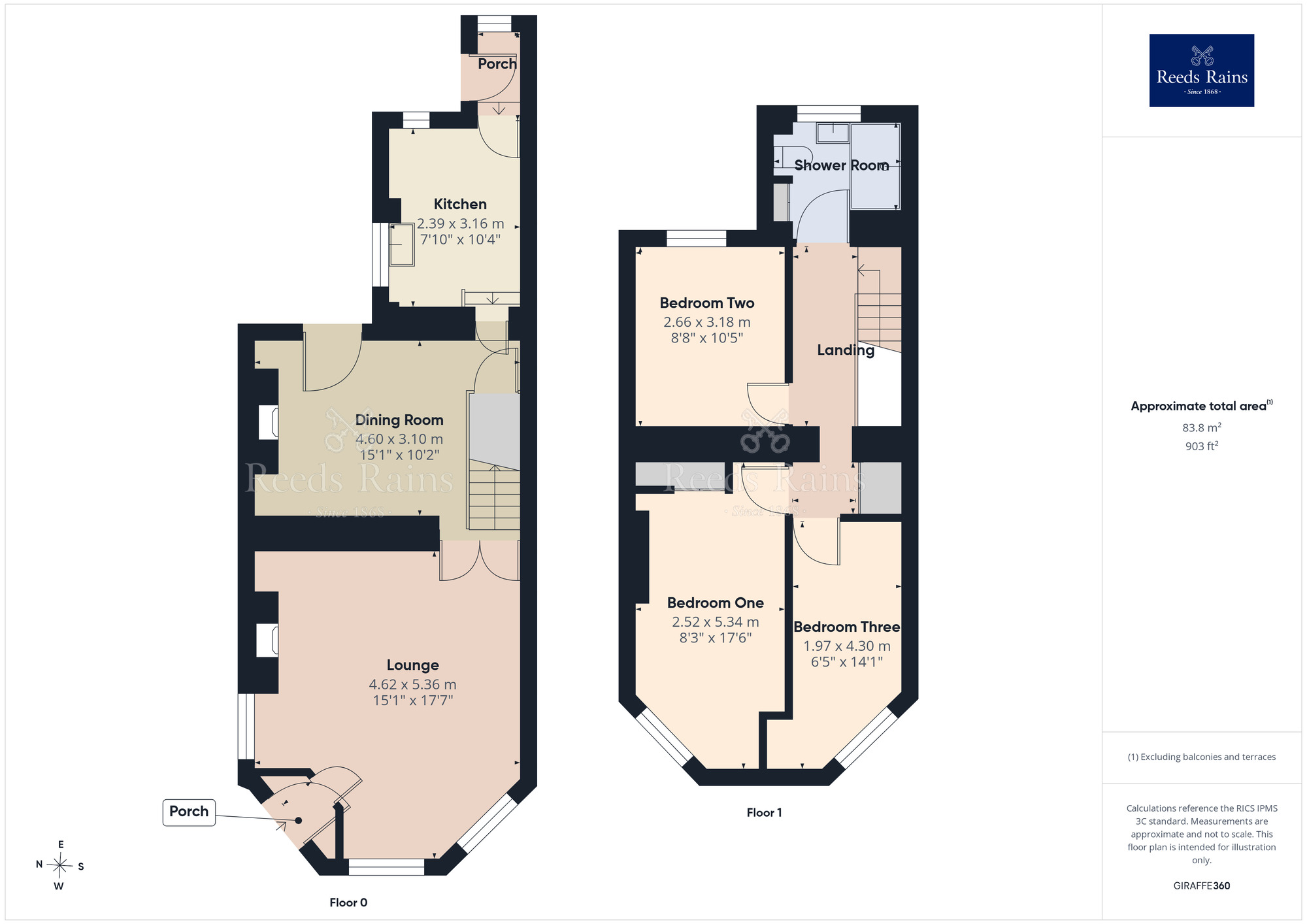 Floorplan of 3 bedroom Semi Detached House for sale, Preston Road, Clayton-le-Woods, Lancashire, PR6