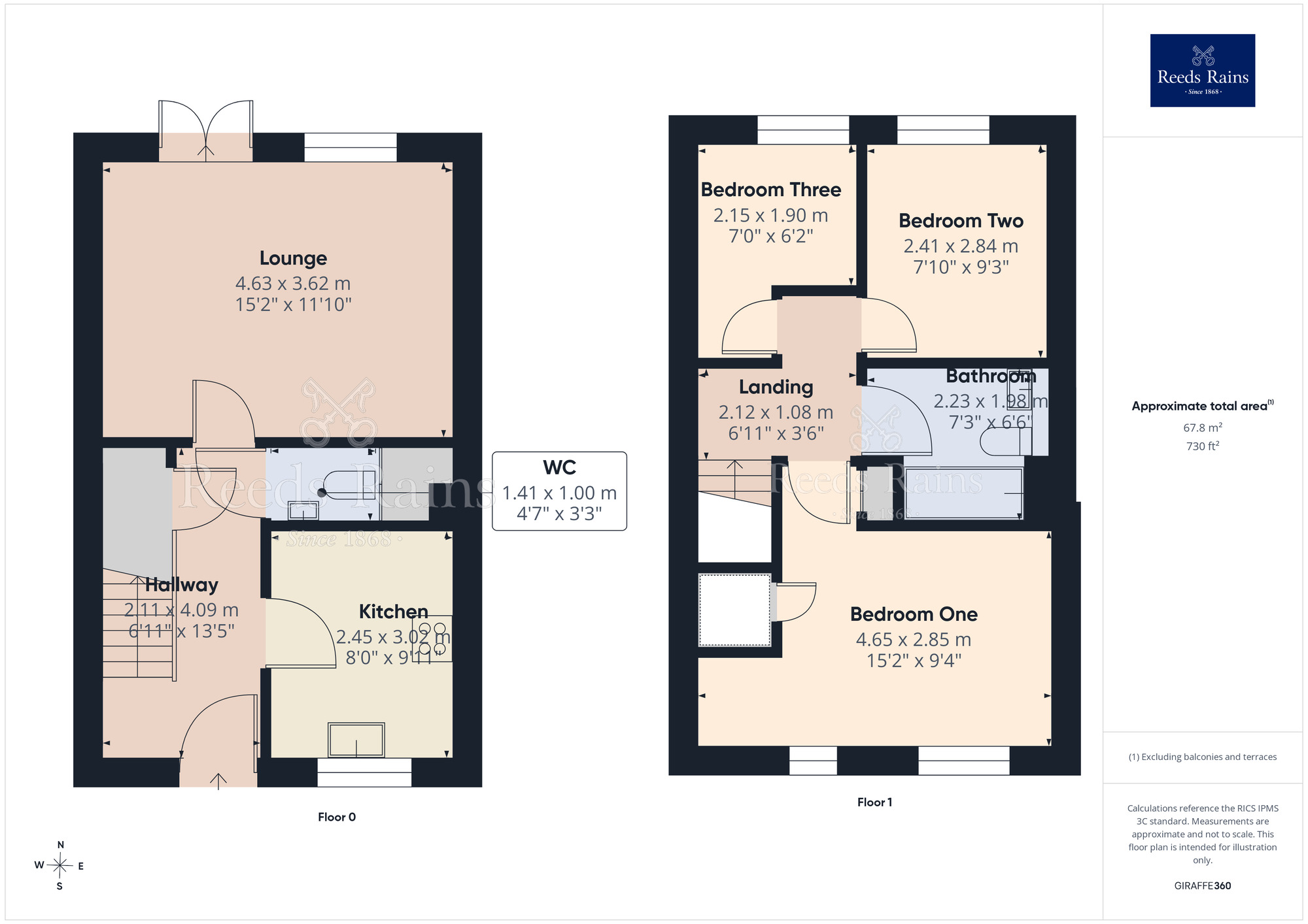 Floorplan of 3 bedroom Mid Terrace House for sale, Worden Brook Close, Buckshaw Village, Lancashire, PR7