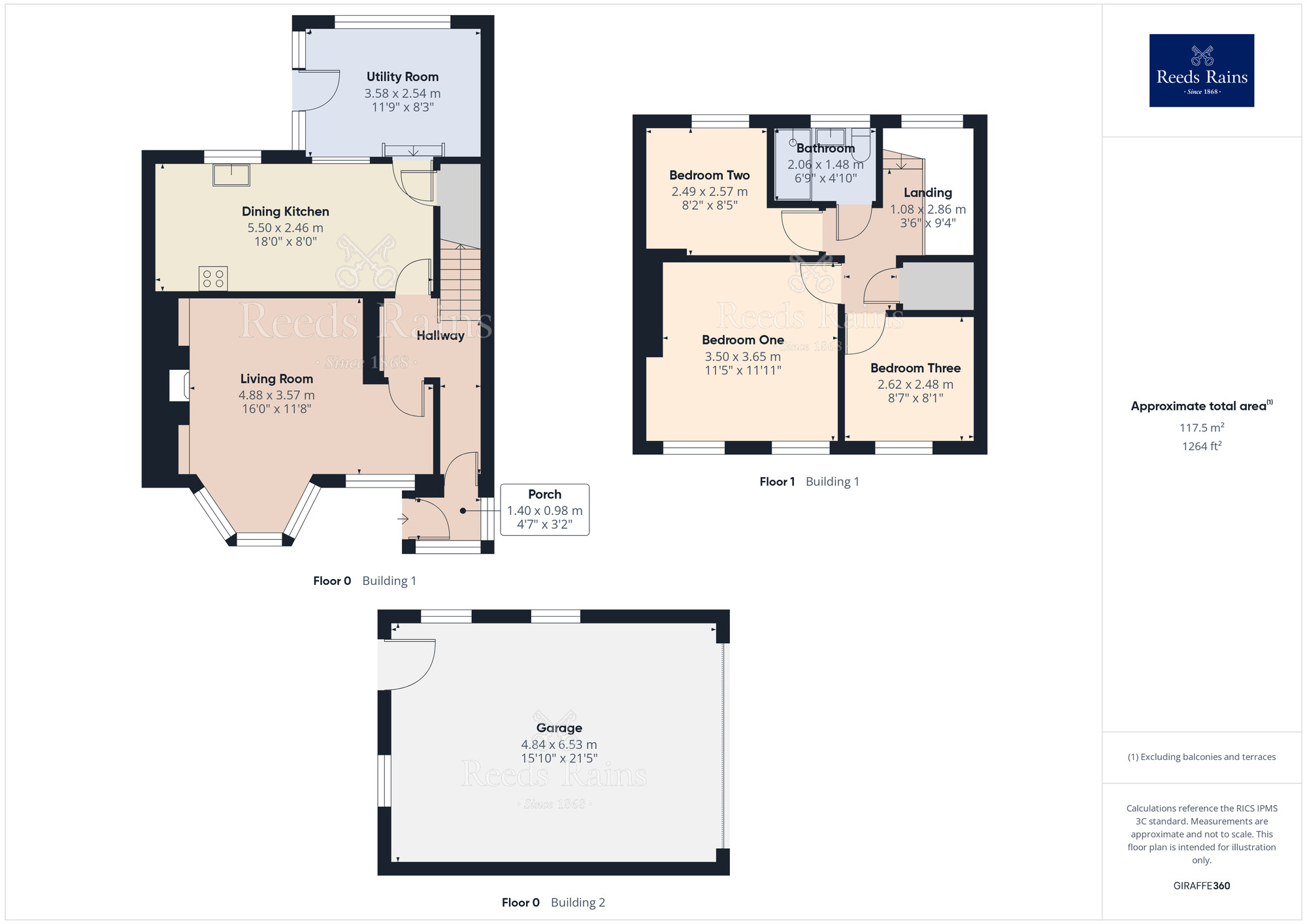 Floorplan of 3 bedroom Semi Detached House for sale, Preston Road, Coppull, Lancashire, PR7