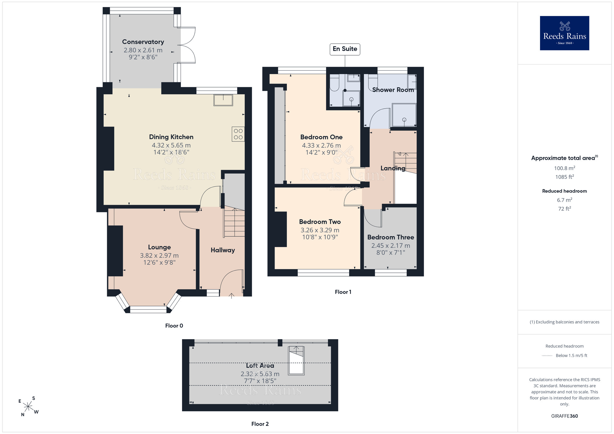 Floorplan of 3 bedroom Mid Terrace House for sale, Letchworth Drive, Chorley, Lancashire, PR7