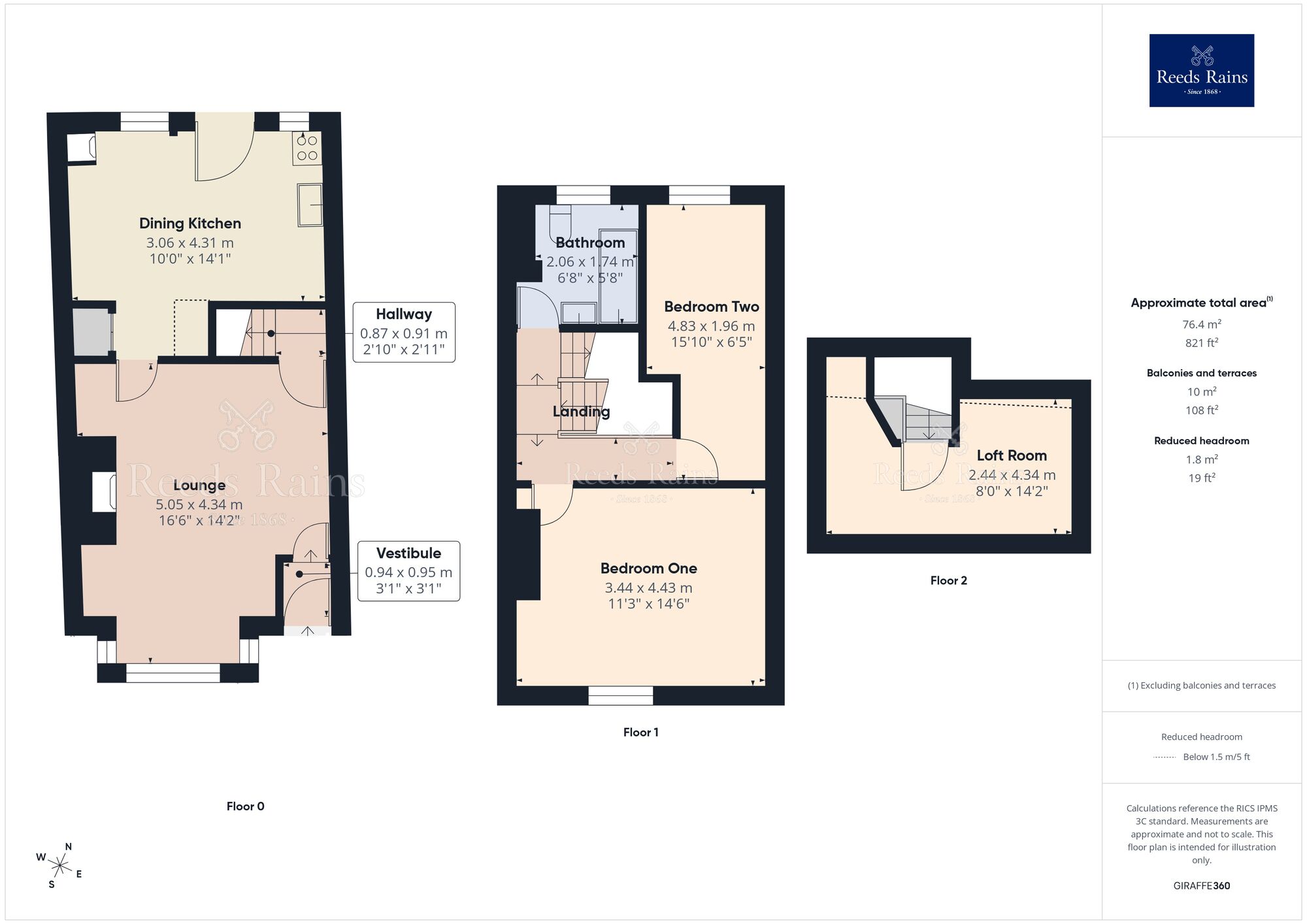 Floorplan of 2 bedroom Mid Terrace House for sale, Kimberley Street, Coppull, Lancashire, PR7