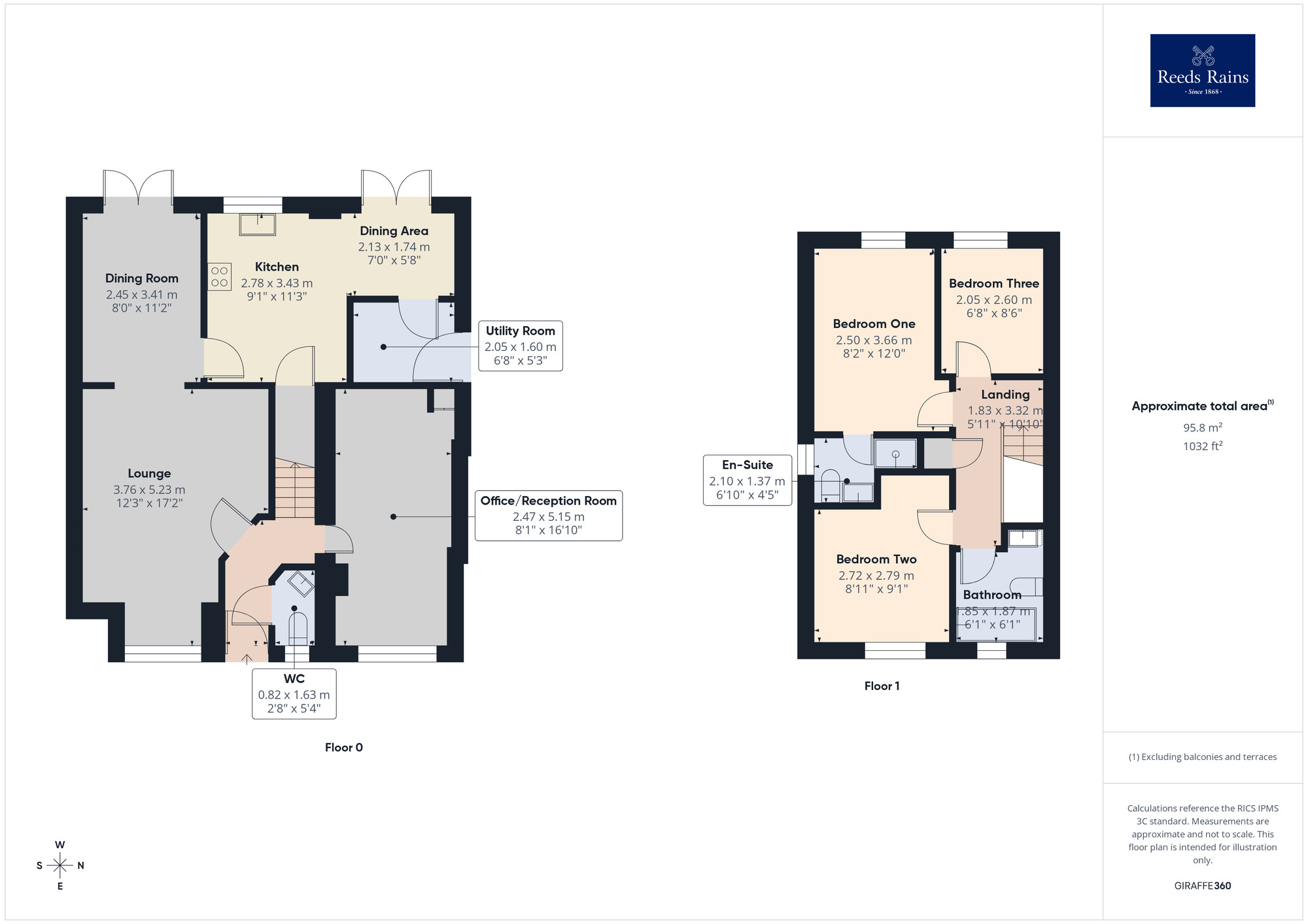 Floorplan of 4 bedroom Detached House to rent, Muirfield Close, Euxton, Lancashire, PR7