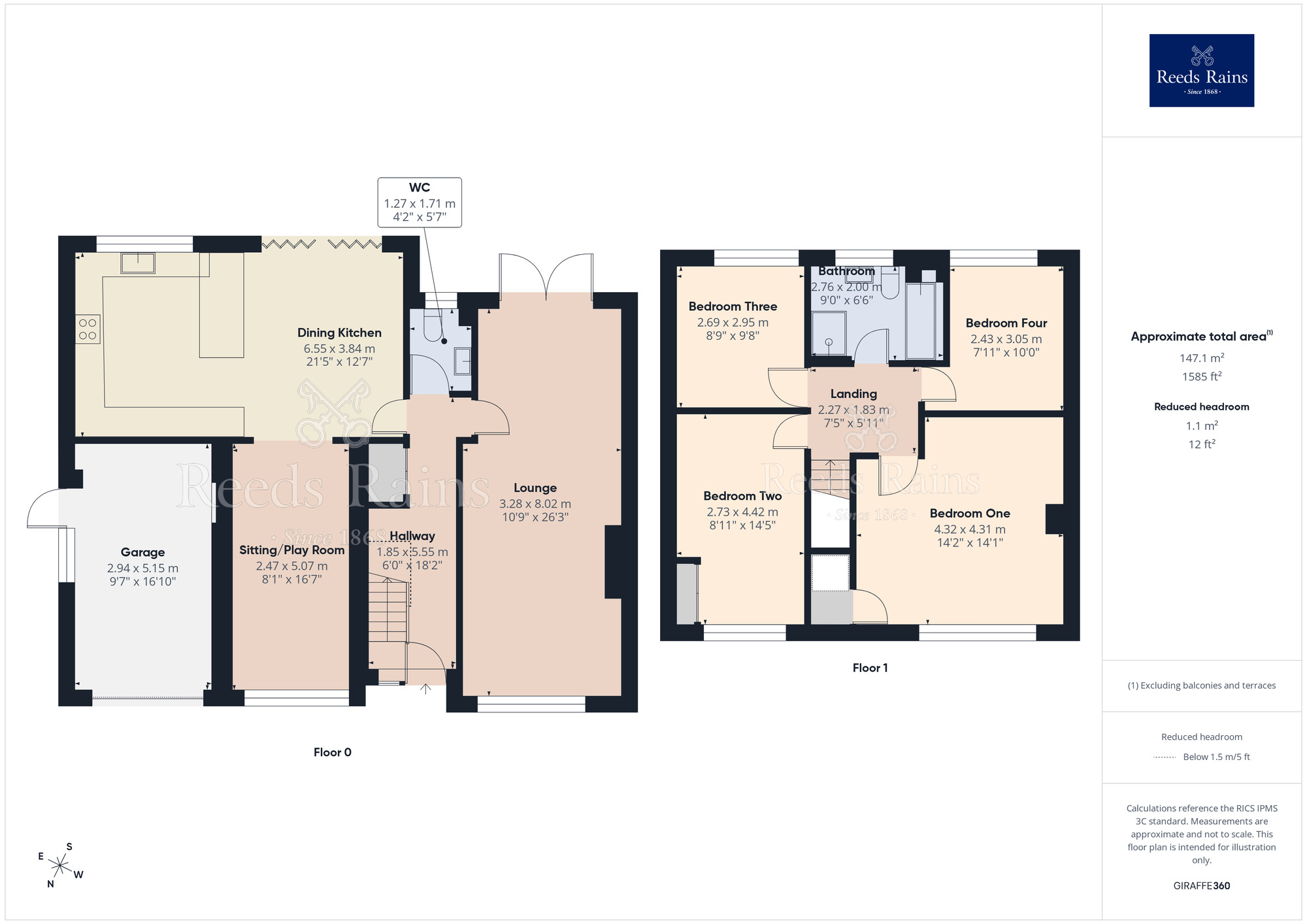 Floorplan of 4 bedroom Detached House for sale, Meadowcroft, Euxton, Lancashire, PR7