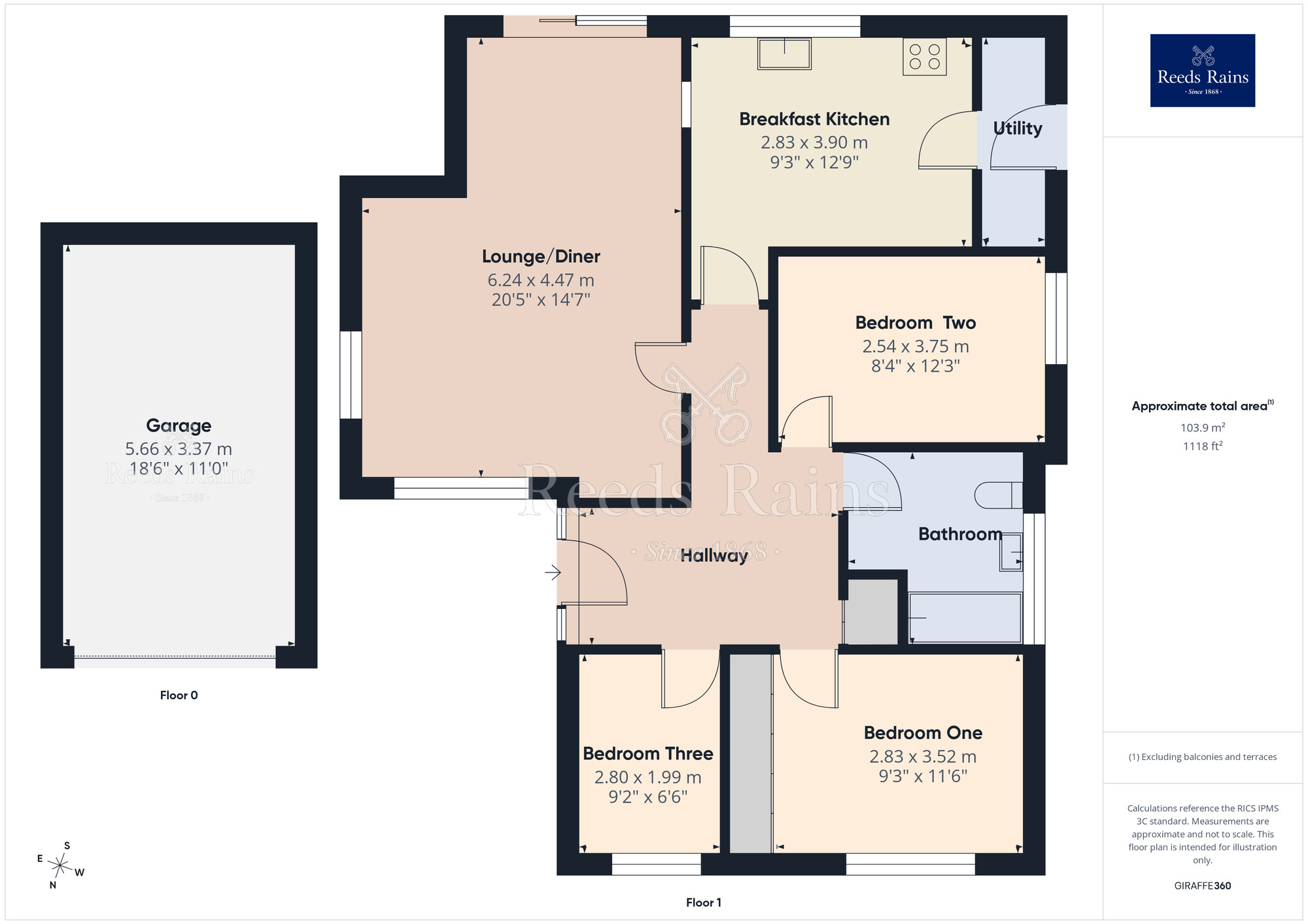Floorplan of 3 bedroom Detached Bungalow for sale, Greenhalgh Lane, Anderton, Lancashire, PR6