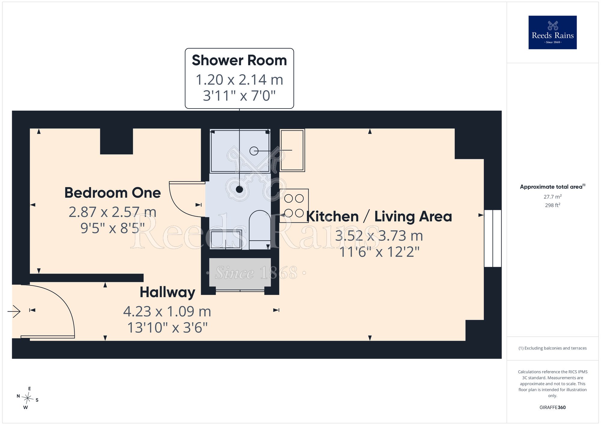 Floorplan of 1 bedroom Flat for sale, St. Thomas's Road, Chorley, Lancashire, PR7
