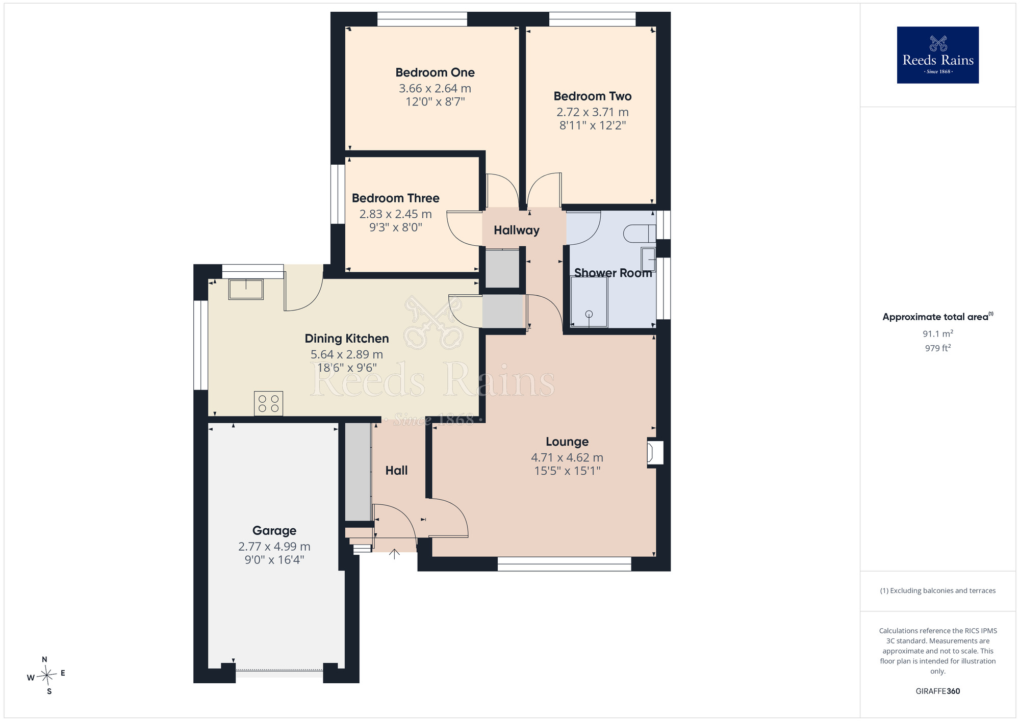 Floorplan of 3 bedroom Detached Bungalow for sale, Bleasdale Close, Leyland, Lancashire, PR25