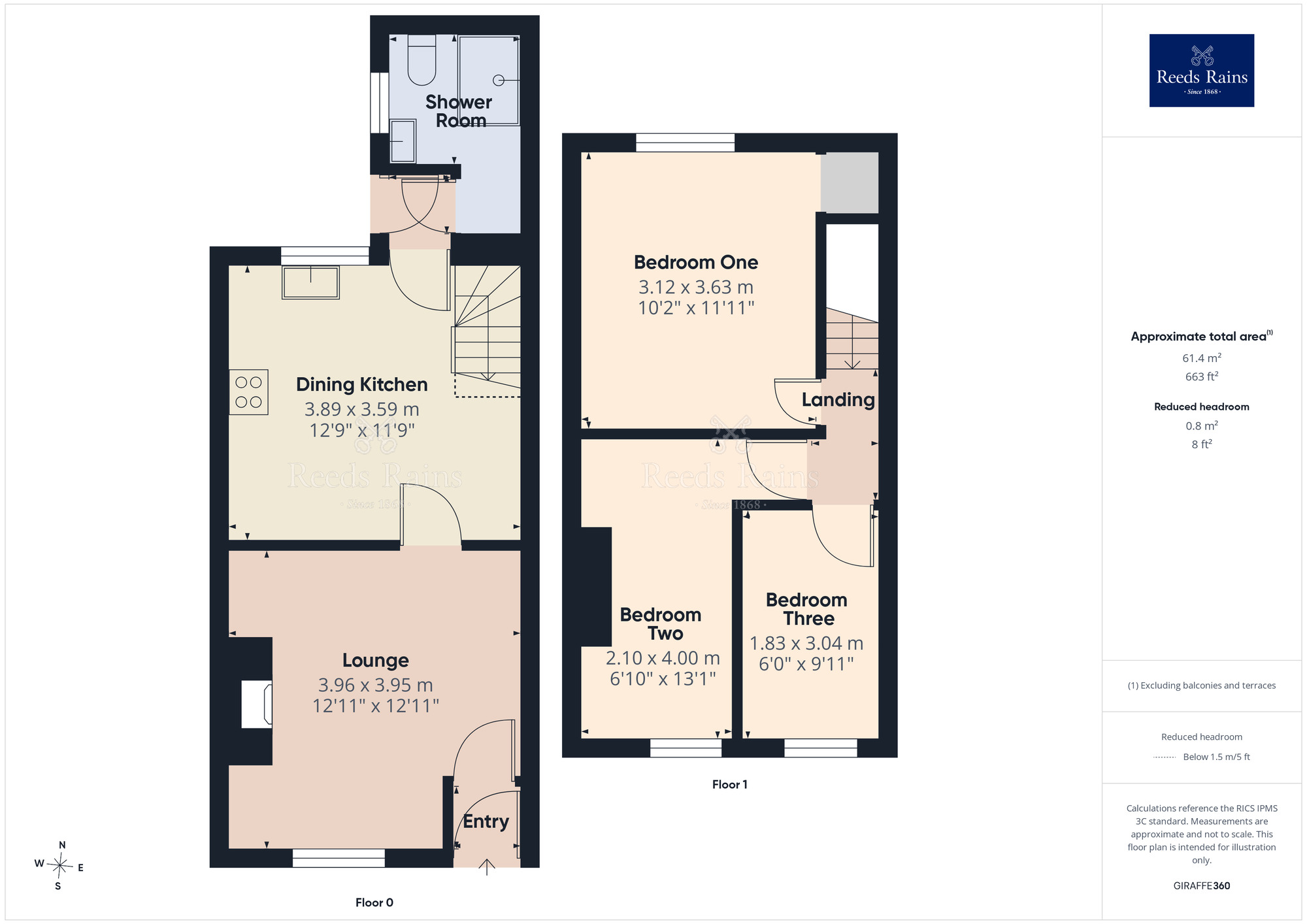 Floorplan of 3 bedroom Mid Terrace House for sale, Brooke Street, Chorley, Lancashire, PR6