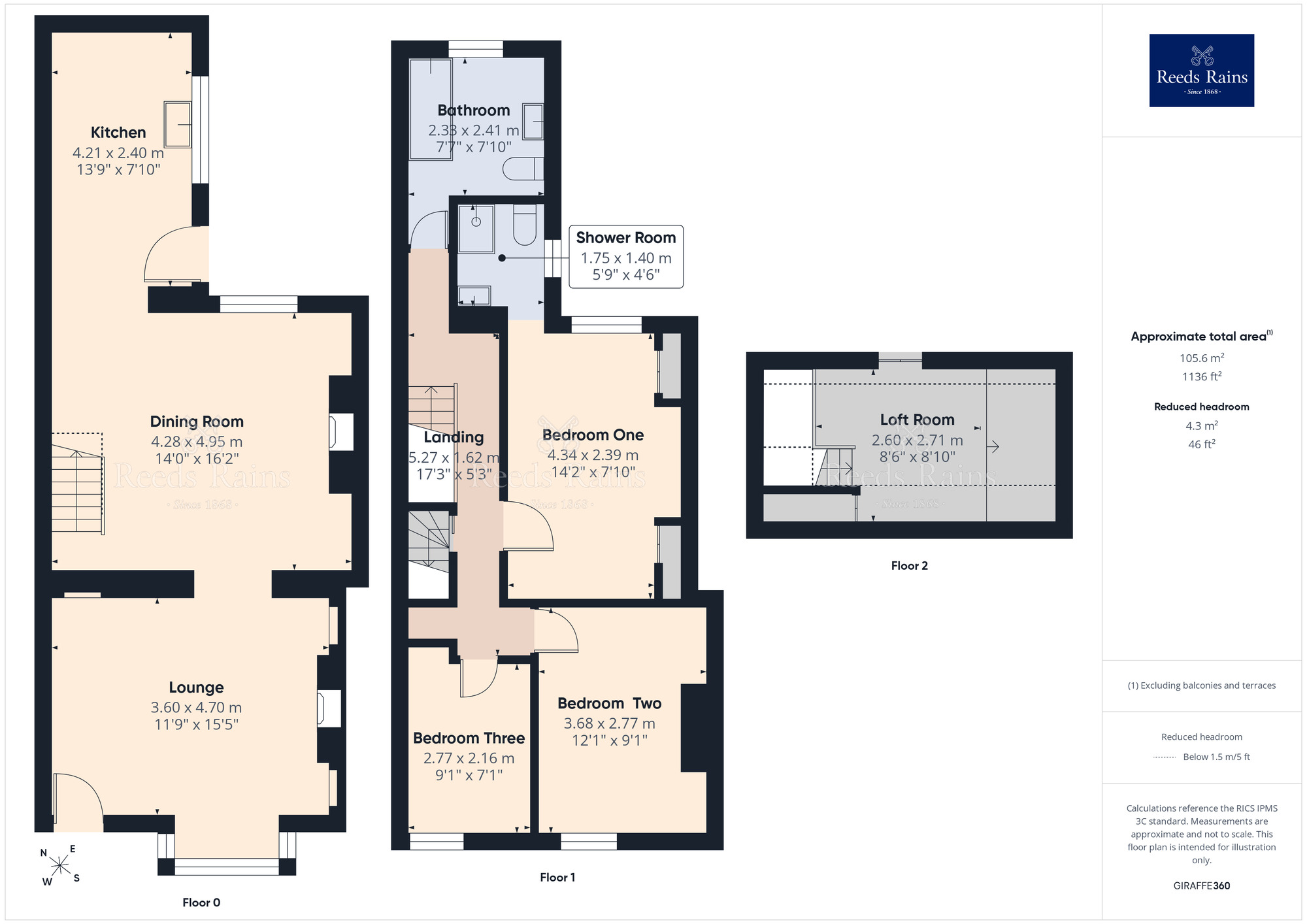 Floorplan of 4 bedroom Mid Terrace House to rent, Erskine Road, Chorley, Lancashire, PR6