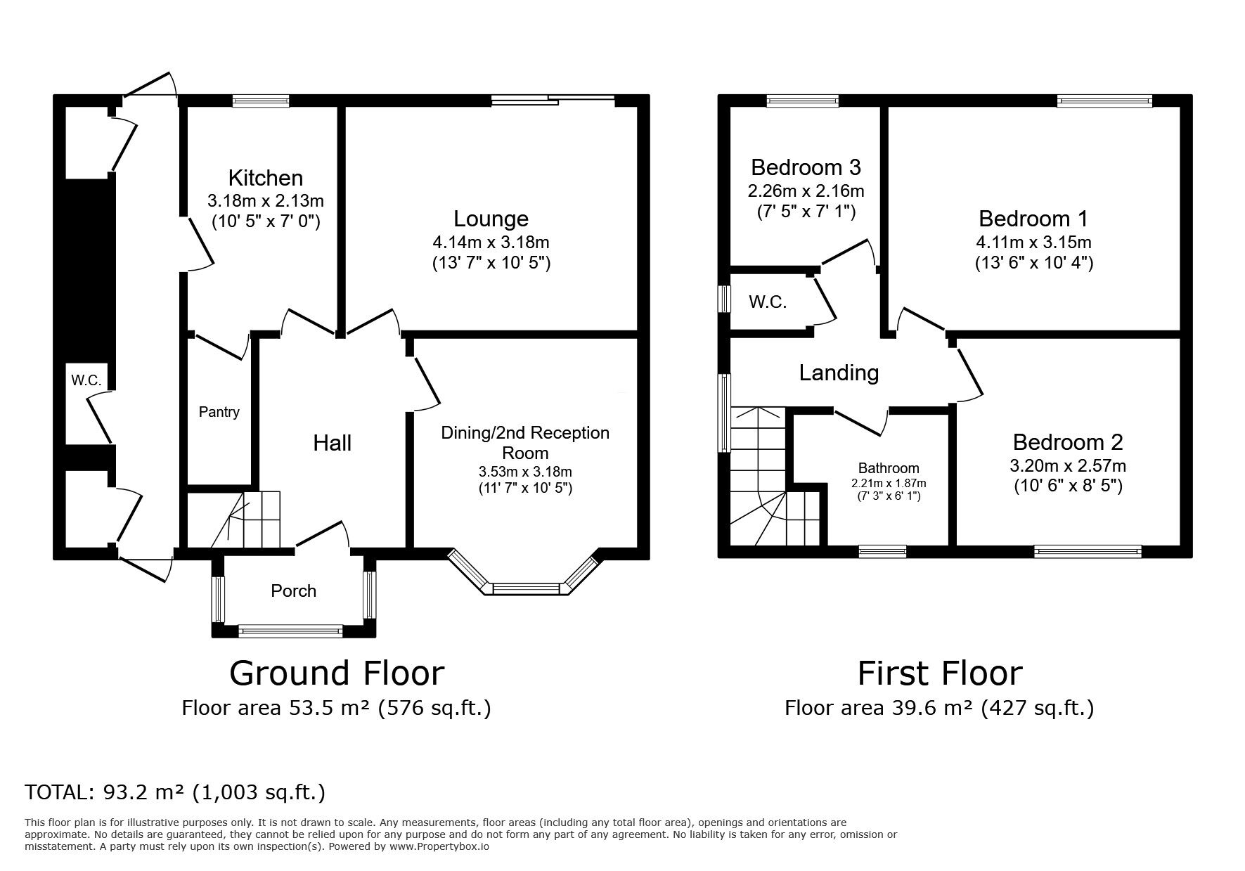 Floorplan of 3 bedroom Semi Detached House for sale, Duckmanton Road, Duckmanton, Derbyshire, S44