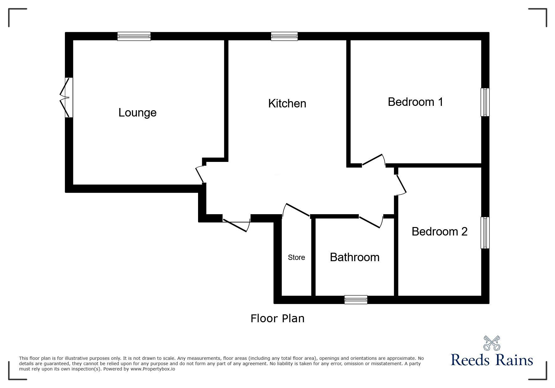 Floorplan of Detached Bungalow for sale, The Green, Hasland, Derbyshire, S41