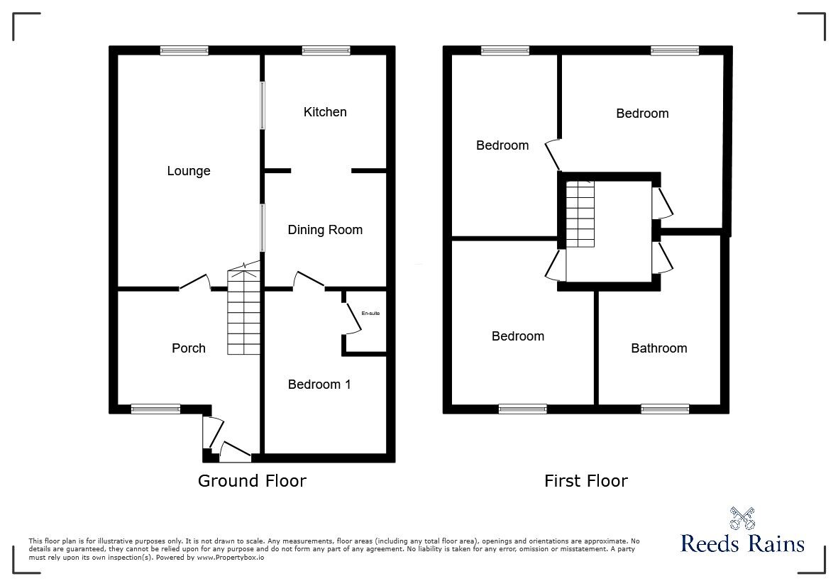 Floorplan of 4 bedroom Semi Detached House for sale, Deerlands Road, Wingerworth, Derbyshire, S42