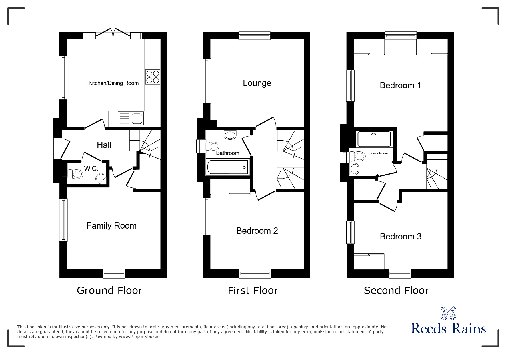 Floorplan of 3 bedroom Detached House for sale, Aspire Way, Staveley, Derbyshire, S43