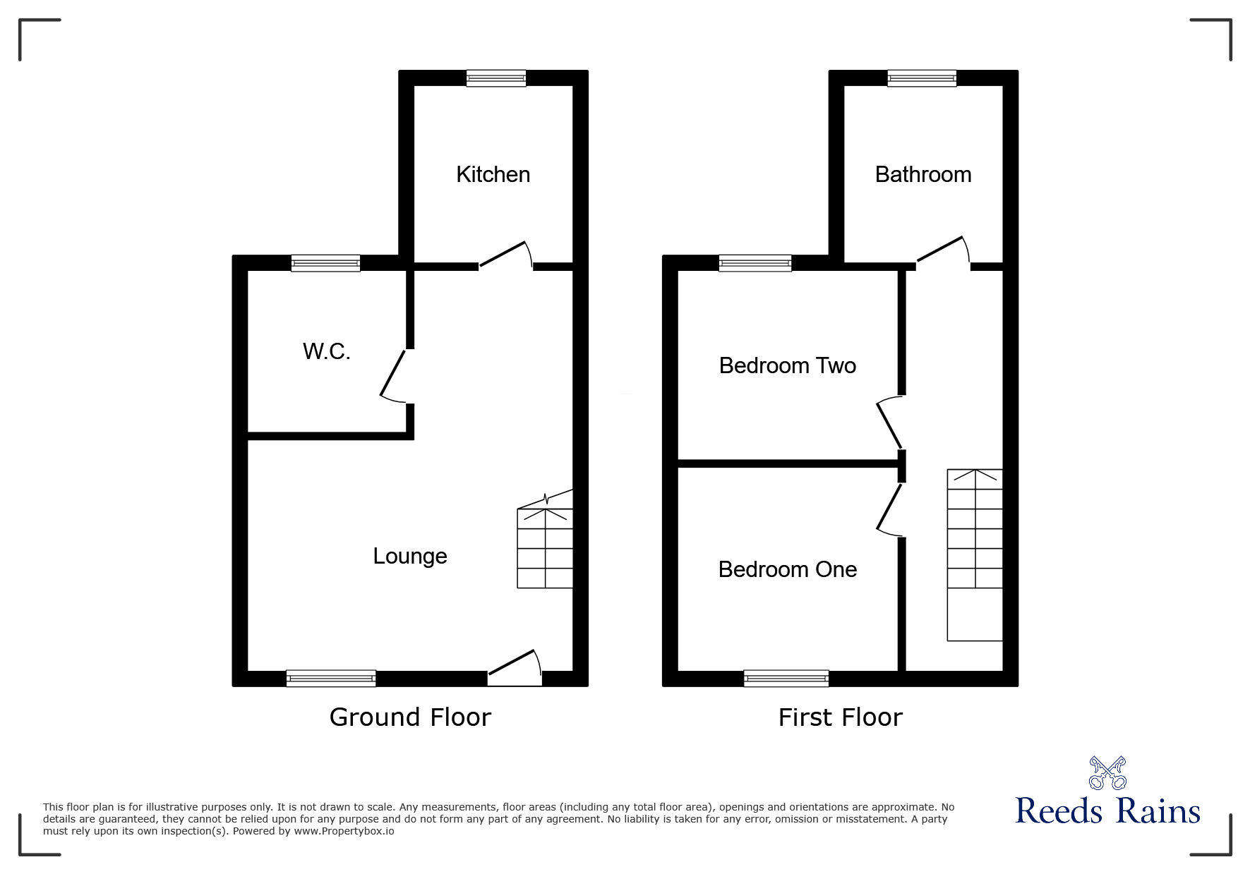Floorplan of 2 bedroom Mid Terrace House to rent, Tapton Terrace, Chesterfield, Derbyshire, S41