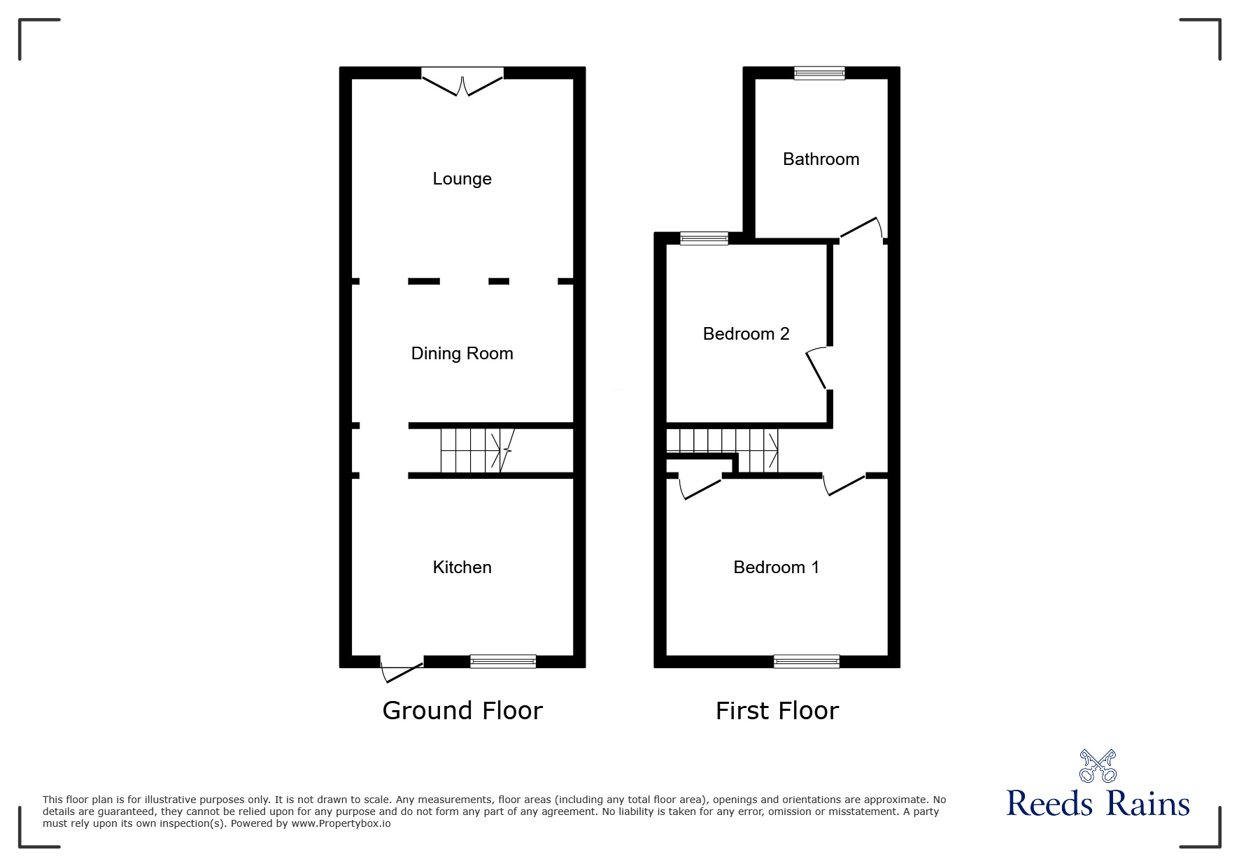 Floorplan of 2 bedroom Mid Terrace House for sale, Sheffield Road, Chesterfield, Derbyshire, S41