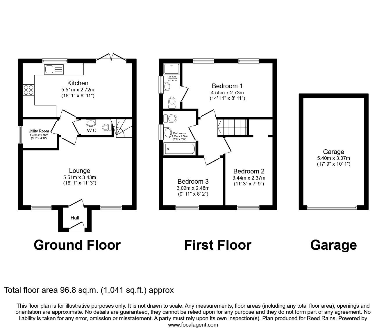 Floorplan of 3 bedroom Semi Detached House for sale, Houldsworth Drive, Derbyshire, S41