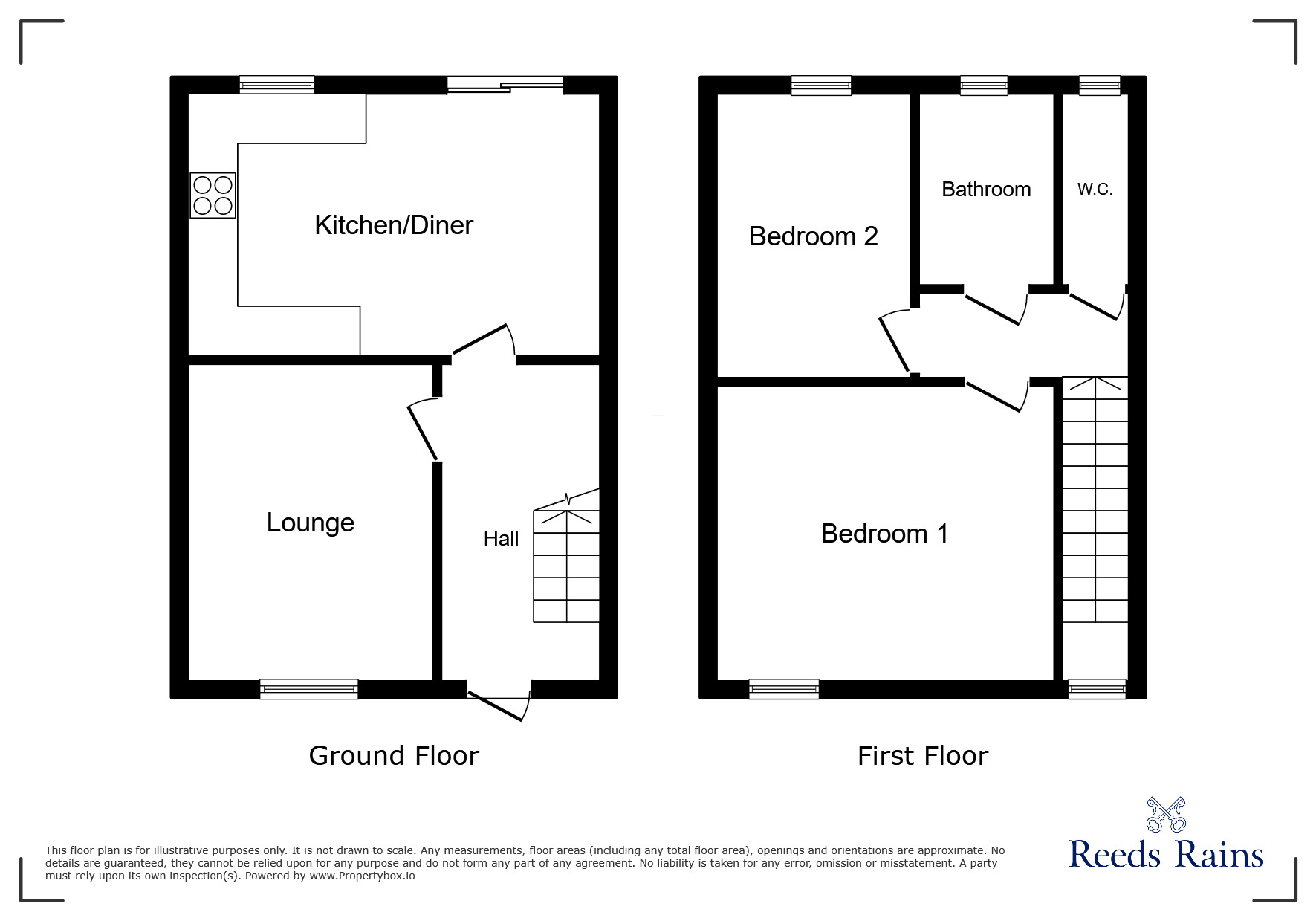 Floorplan of 1 bedroom Detached House for sale, Devizes Close, Chesterfield, Derbyshire, S40