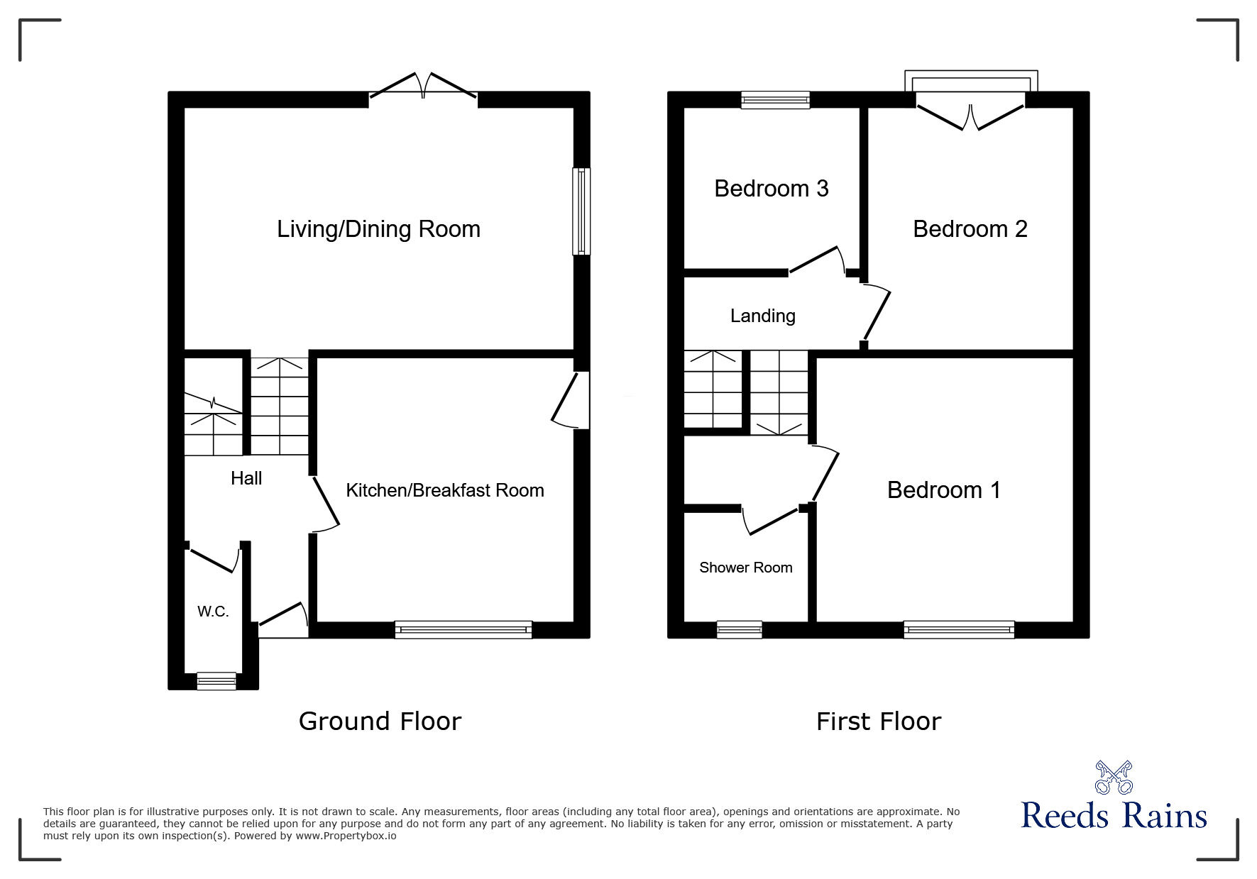 Floorplan of 3 bedroom Detached House for sale, Houldsworth Drive, Chesterfield, Derbyshire, S41