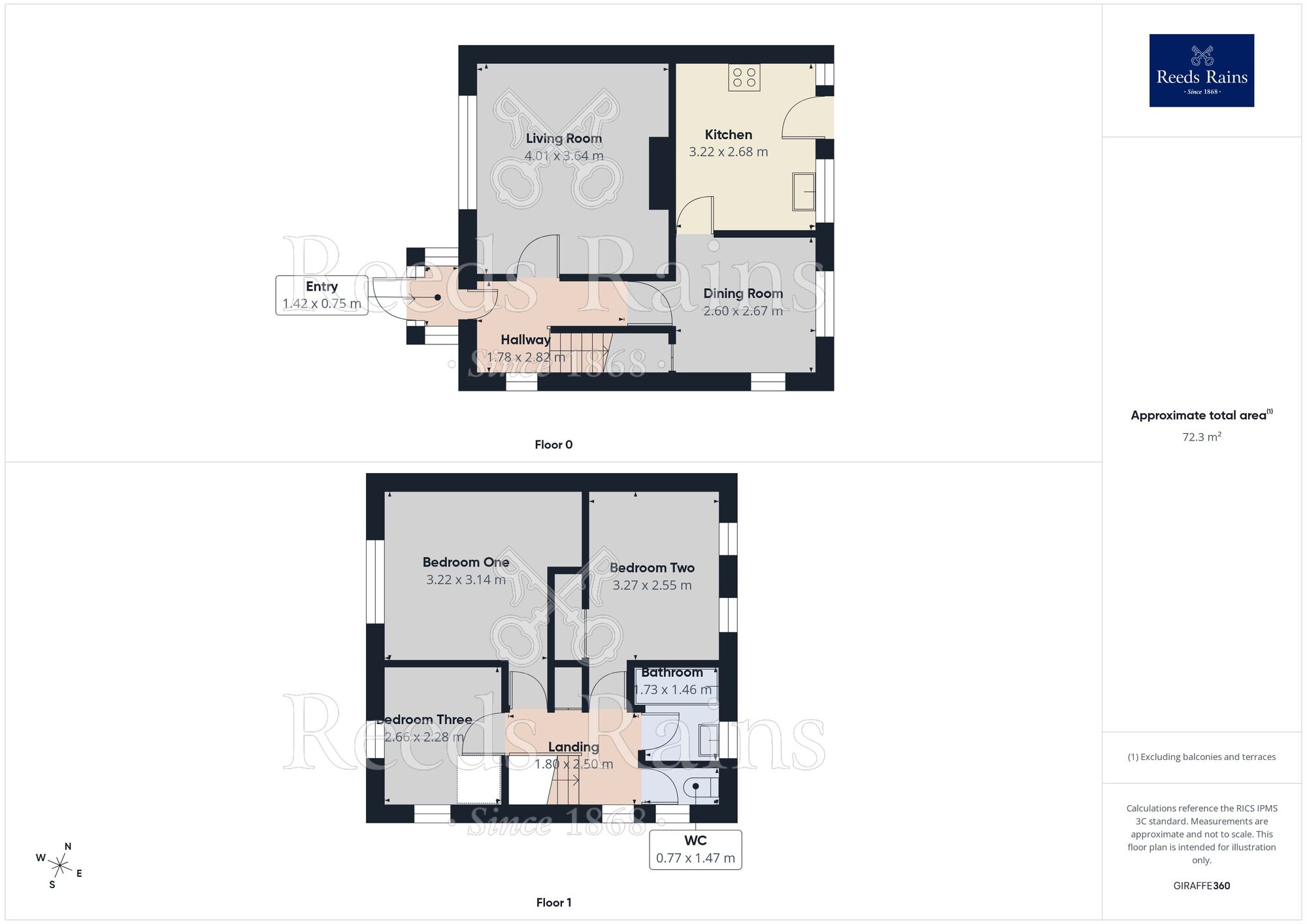 Floorplan of 3 bedroom Semi Detached House for sale, Davenport Road, New Tupton, Derbyshire, S42