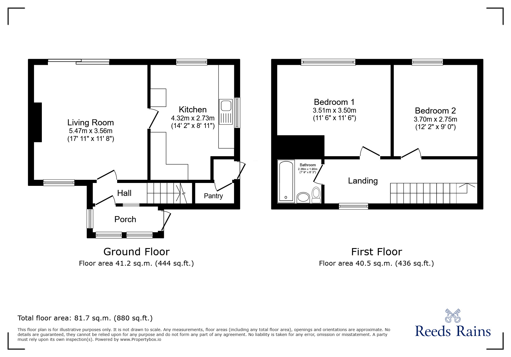 Floorplan of 3 bedroom Semi Detached House for sale, St. Augustines Mount, Chesterfield, Derbyshire, S40