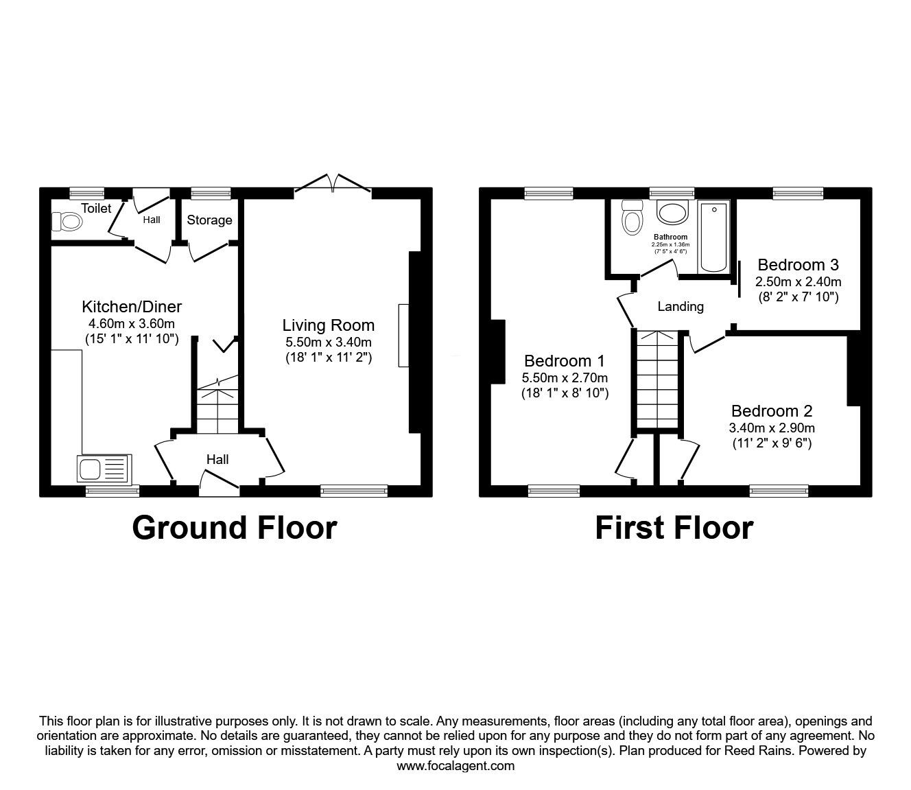 Floorplan of 3 bedroom Semi Detached House for sale, Gloucester Road, Chesterfield, Derbyshire, S41