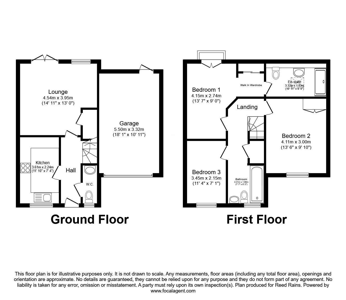 Floorplan of 3 bedroom Detached House for sale, Farnsworth Lane, Clay Cross, Derbyshire, S45