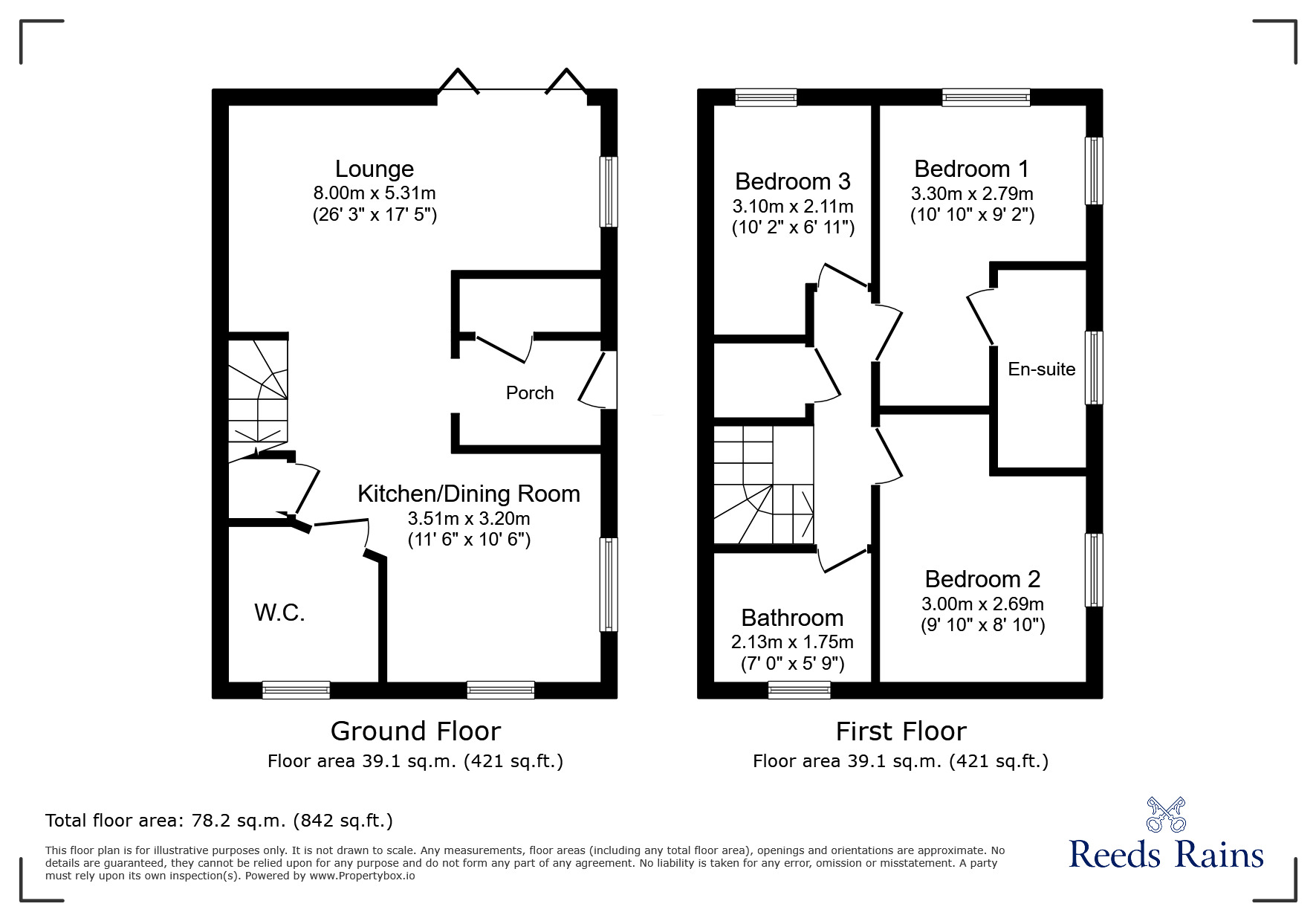 Floorplan of 3 bedroom Detached House for sale, Sawmill Mews, Chesterfield, Derbyshire, S41