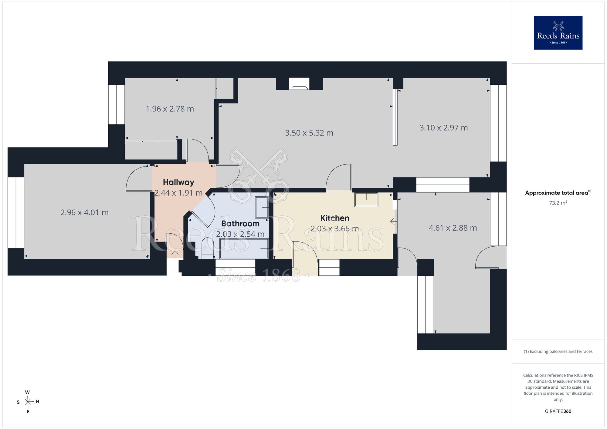 Floorplan of 2 bedroom Semi Detached Bungalow to rent, Nether Close, Wingerworth, Derbyshire, S42