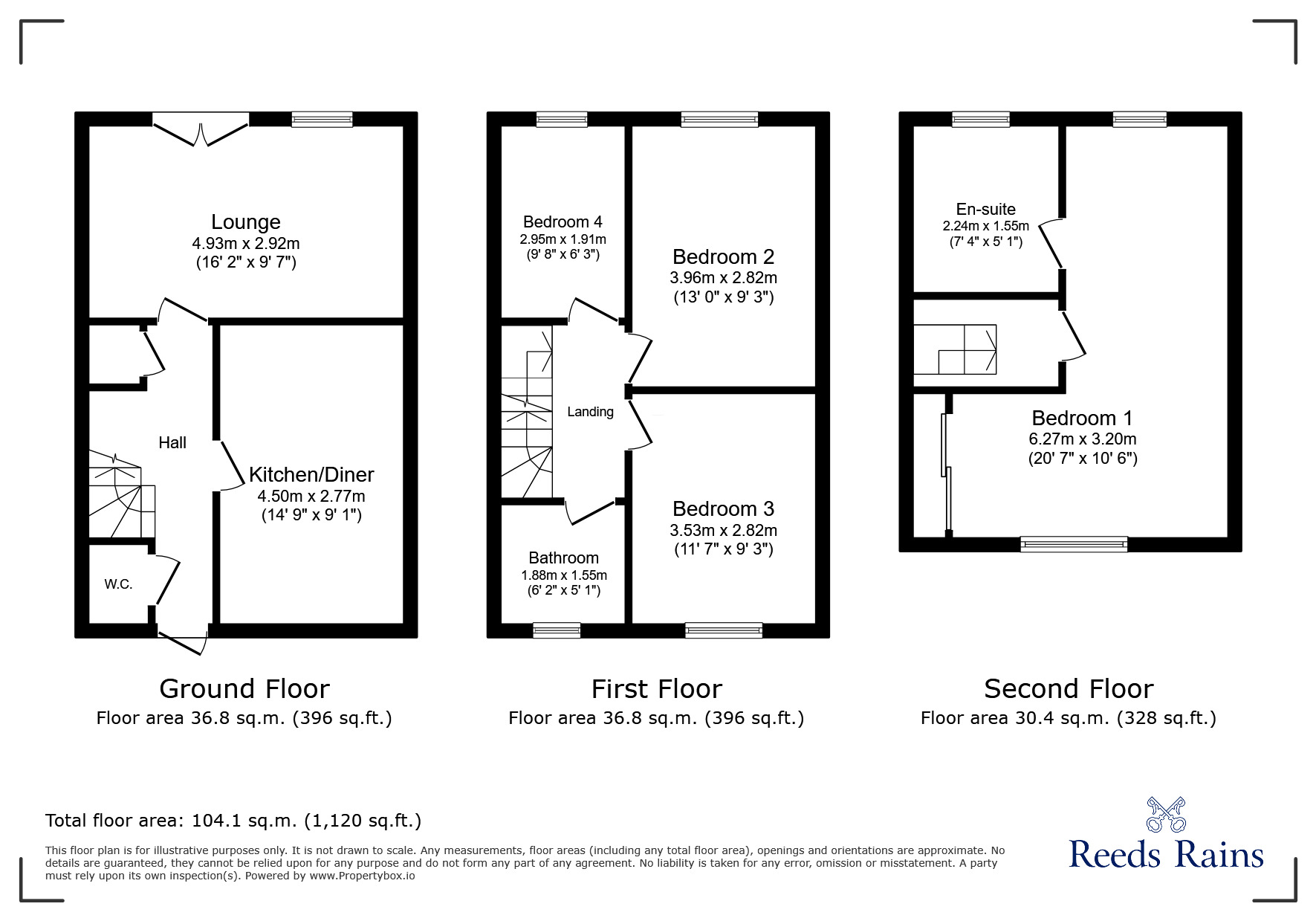Floorplan of 4 bedroom Semi Detached House for sale, Opal Street, Hasland, Derbyshire, S41