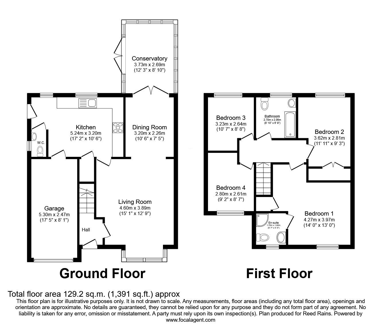 Floorplan of 4 bedroom Detached House for sale, Holme Park Avenue, Chesterfield, Derbyshire, S41