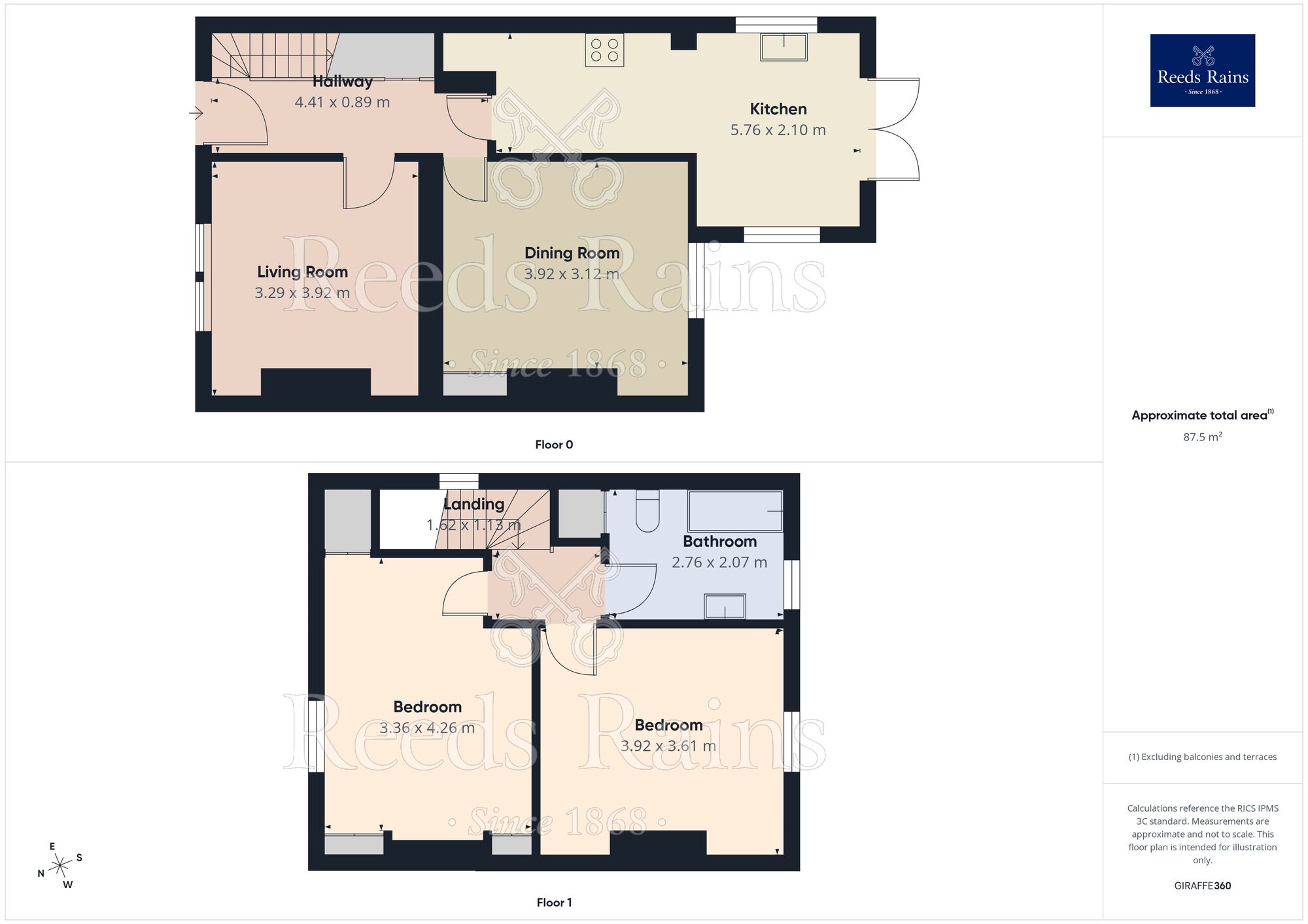 Floorplan of 2 bedroom Detached House for sale, Ringwood Road, Brimington, Derbyshire, S43