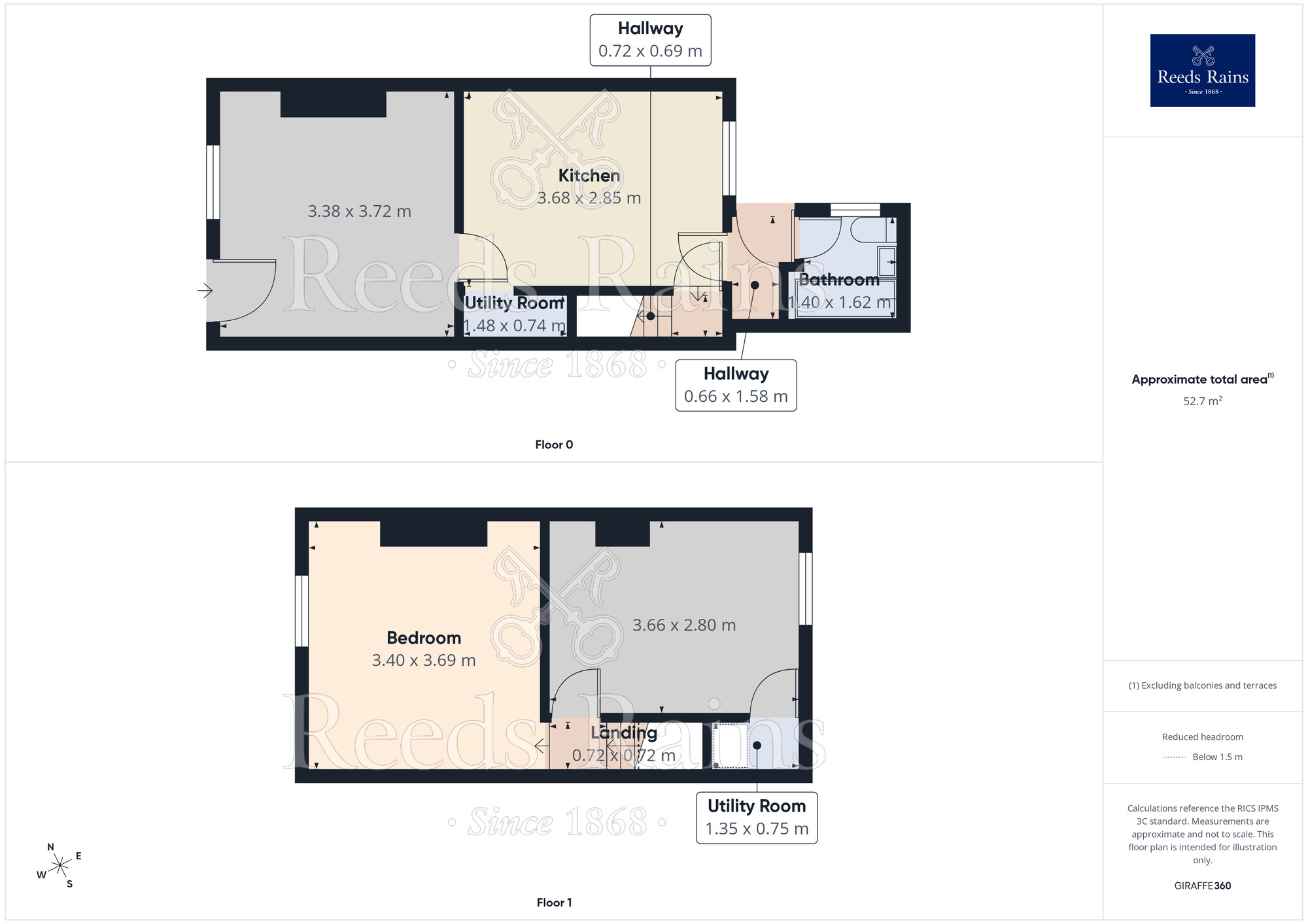 Floorplan of 2 bedroom Mid Terrace House to rent, St. Helens Street, Chesterfield, Derbyshire, S41