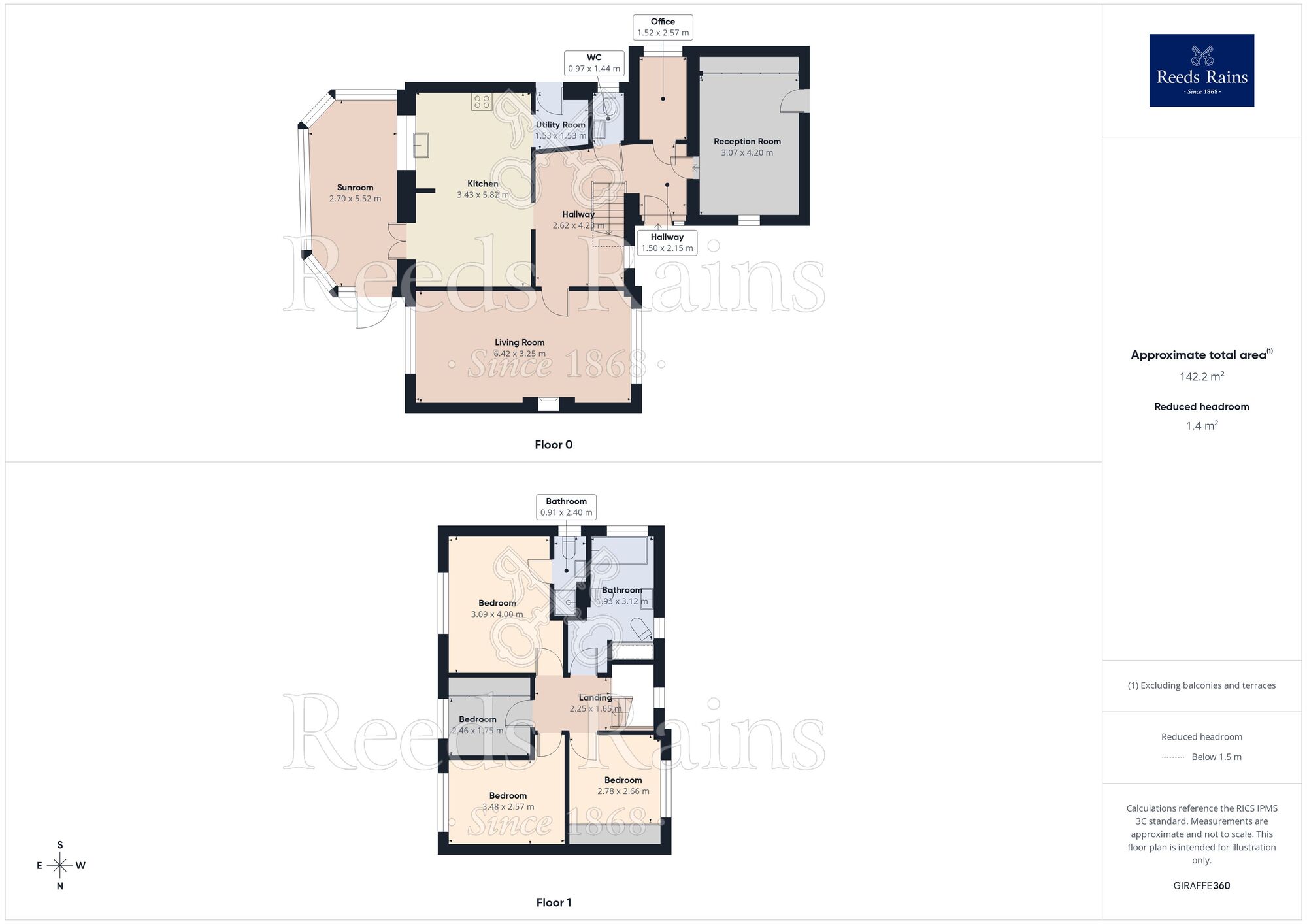 Floorplan of 4 bedroom Detached House for sale, Woodland Walk, Chesterfield, Derbyshire, S40
