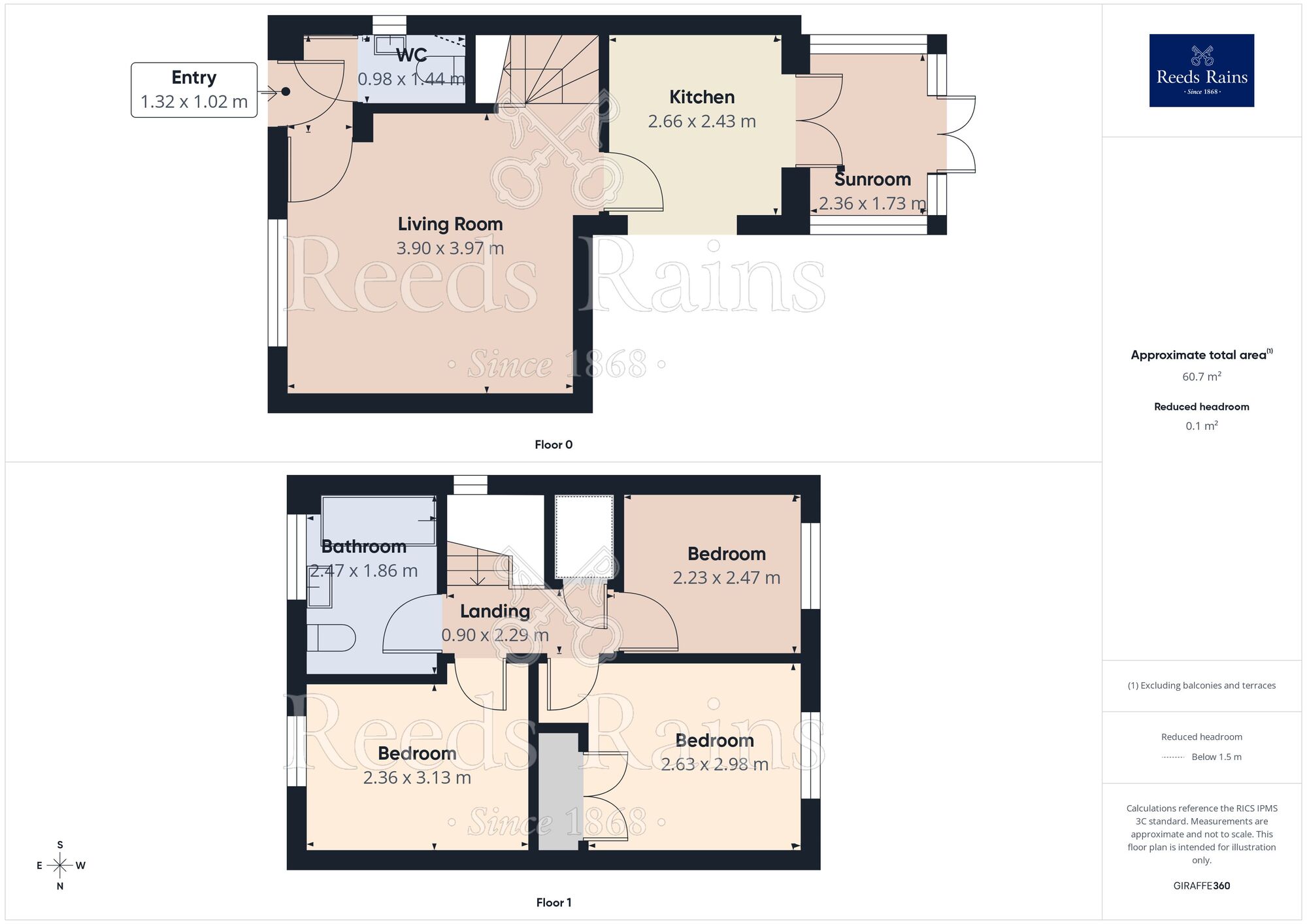 Floorplan of 3 bedroom Semi Detached House for sale, Sheffield Road, Chesterfield, Derbyshire, S41
