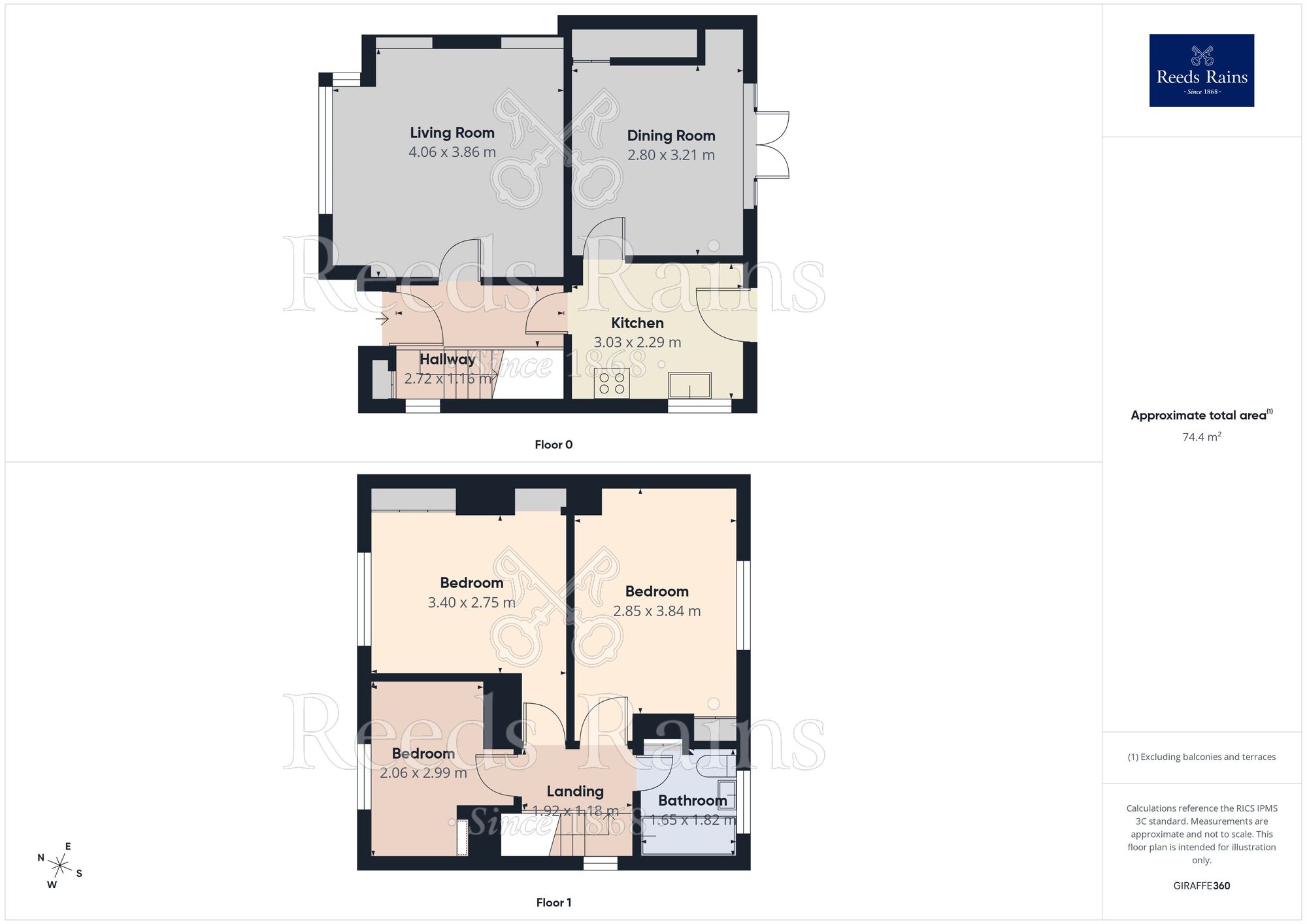 Floorplan of 3 bedroom Semi Detached House for sale, Kirkstone Road, Chesterfield, Derbyshire, S41