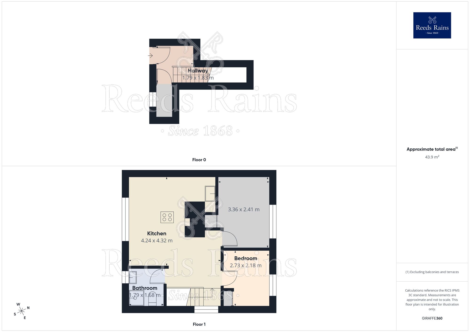 Floorplan of 2 bedroom Flat to rent, Edinburgh Road, Chesterfield, Derbyshire, S41