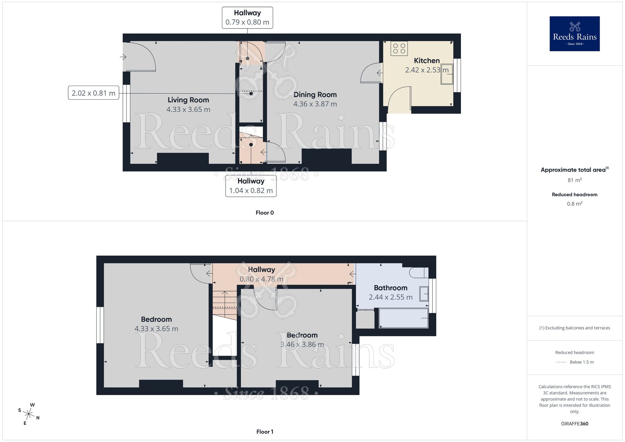 Floorplan of 2 bedroom End Terrace House for sale, Sterland Street, Chesterfield, Derbyshire, S40