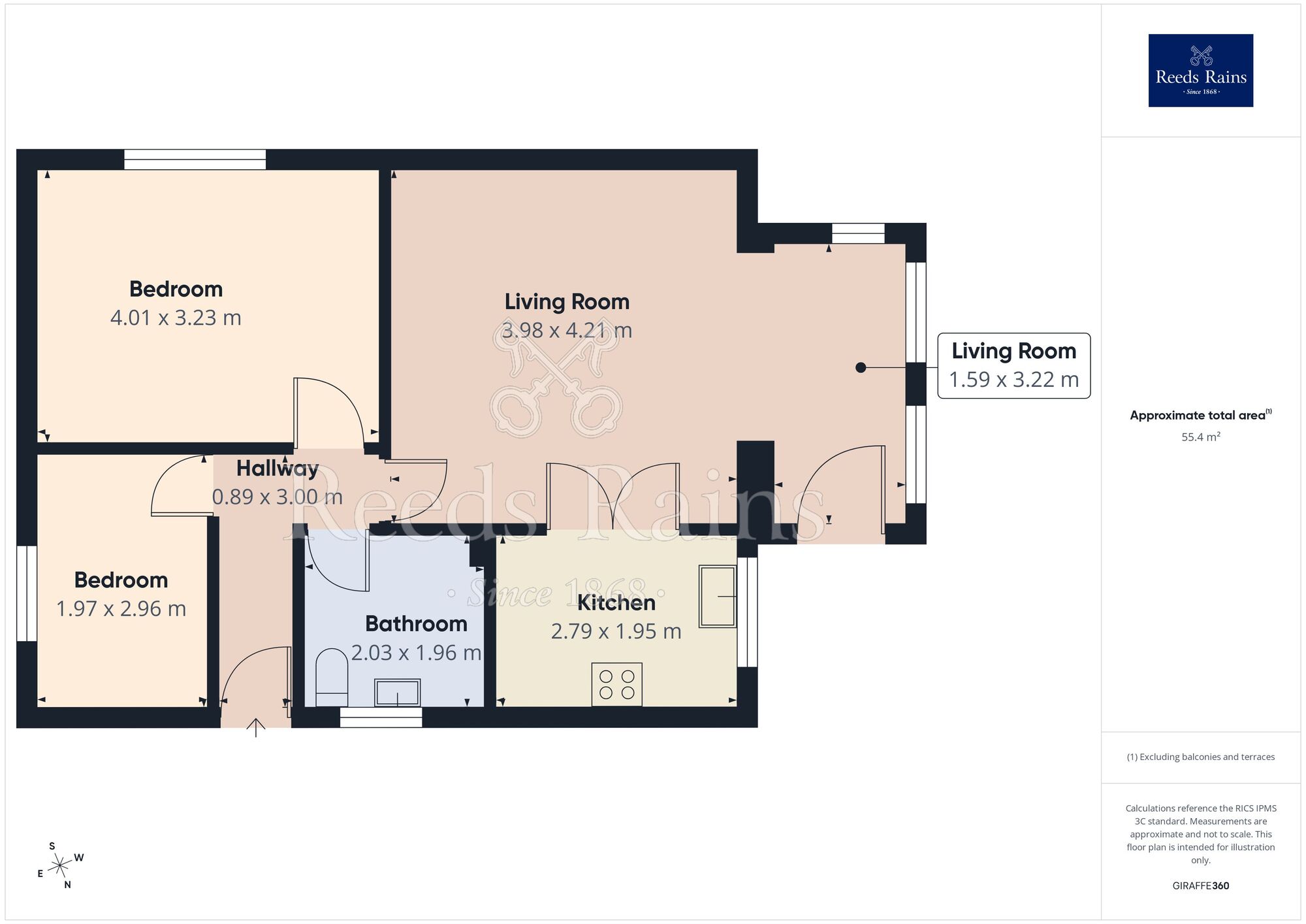 Floorplan of 2 bedroom Detached Bungalow for sale, Victoria Street North, Old Whittington, Derbyshire, S41