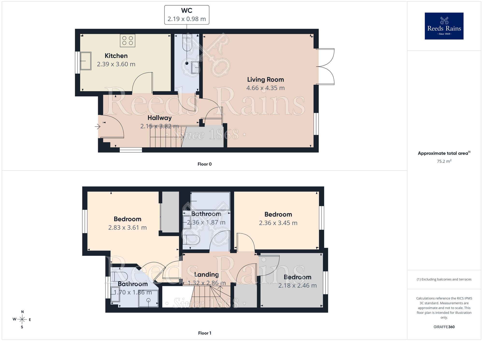 Floorplan of 3 bedroom Detached House for sale, Manor House Court, Chesterfield, Derbyshire, S41