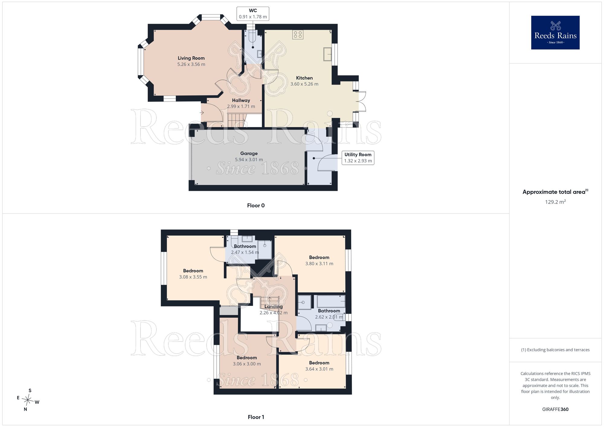 Floorplan of 4 bedroom Detached House for sale, Poppy Crescent, Chesterfield, Derbyshire, S41