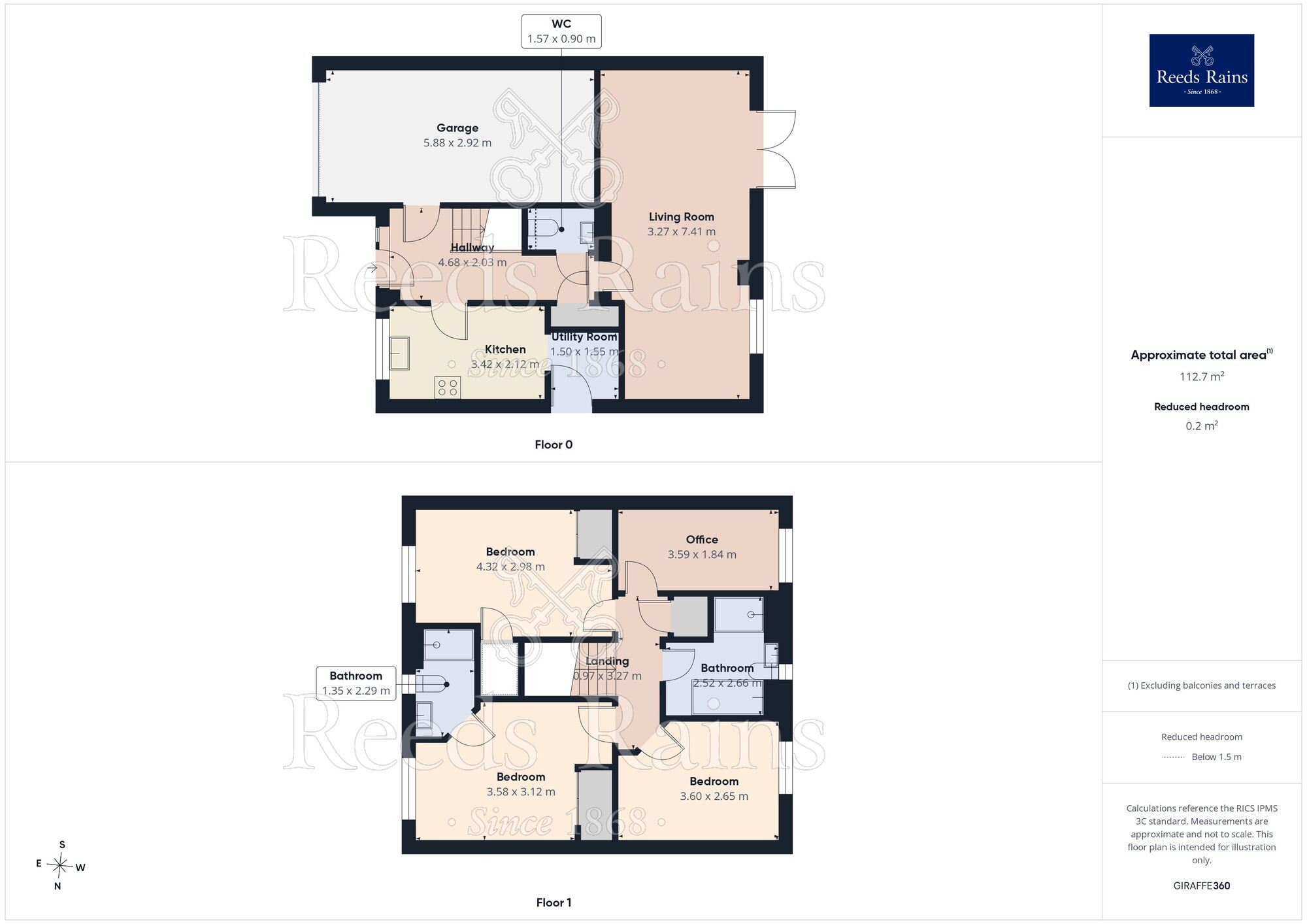 Floorplan of 4 bedroom Detached House for sale, Kenning Place, Clay Cross, Derbyshire, S45