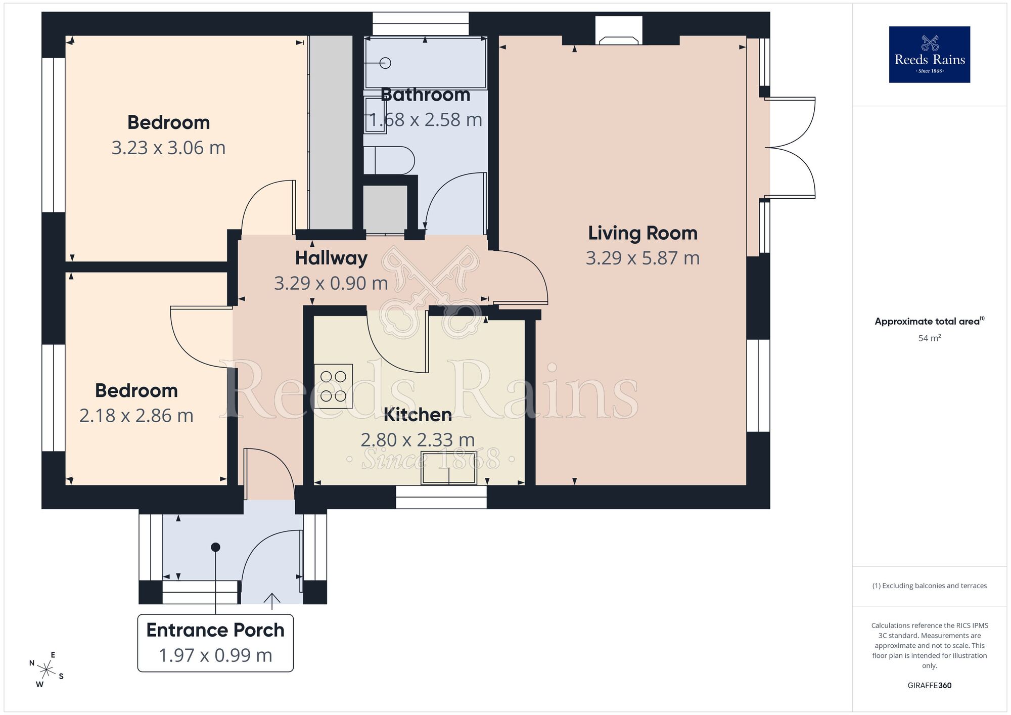 Floorplan of 2 bedroom Detached Bungalow for sale, Bowden Avenue, Barlborough, Derbyshire, S43